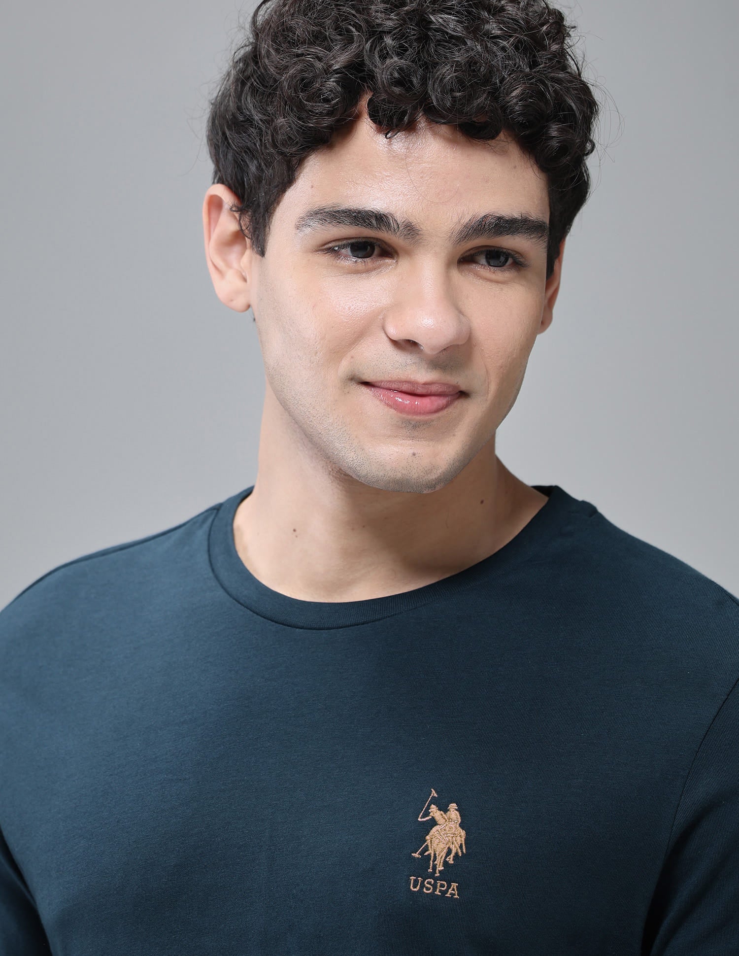 Comfort Fit Solid I693 Lounge T-Shirt - Pack Of 1 Teal - U.S. Polo Assn. India | Large