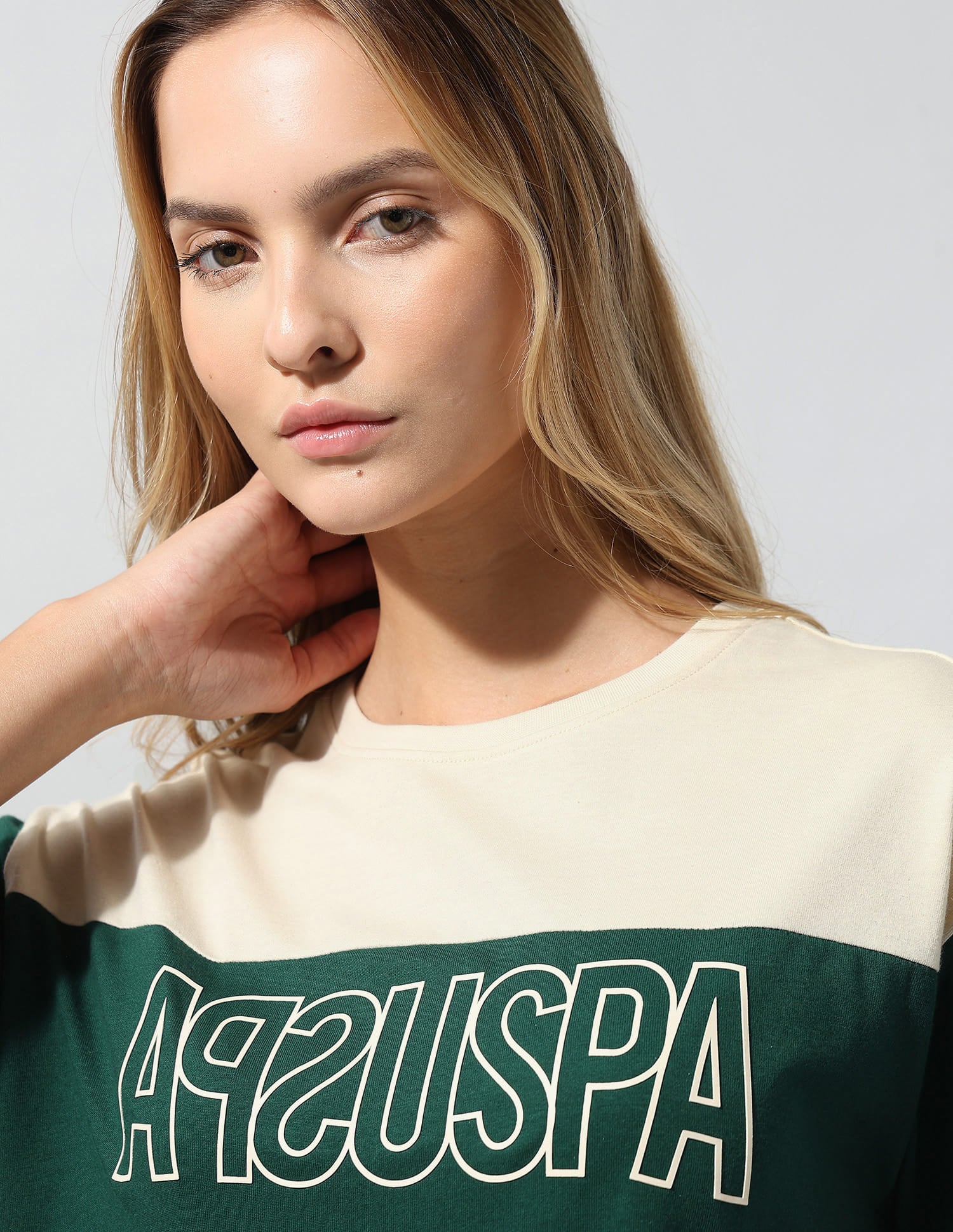 Colourblocked Relaxed T-Shirt Green - U.S. Polo Assn. India | Large