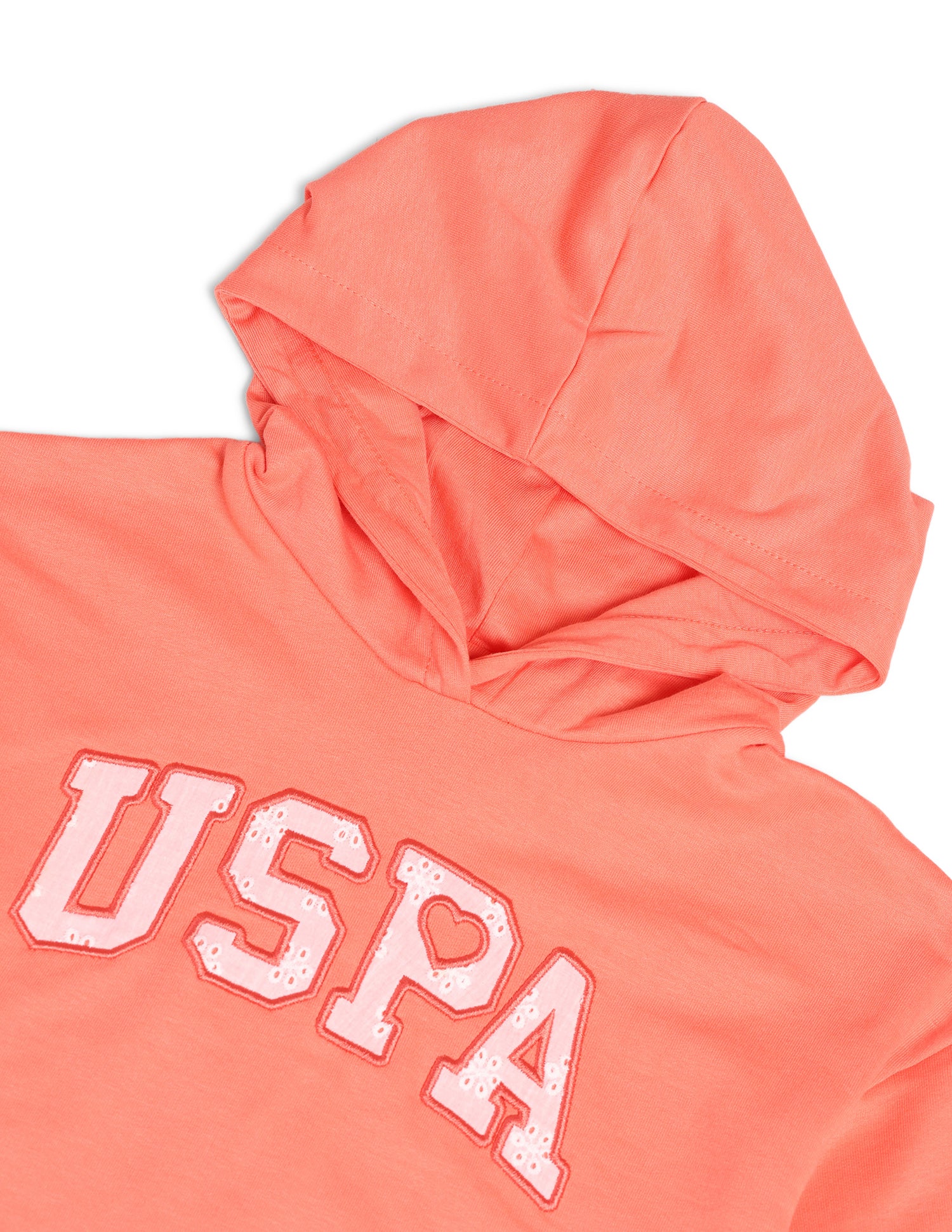 Girls Brand Printed Regular Fit Sweatshirt Light Orange - U.S. POLO ASSN. | Large