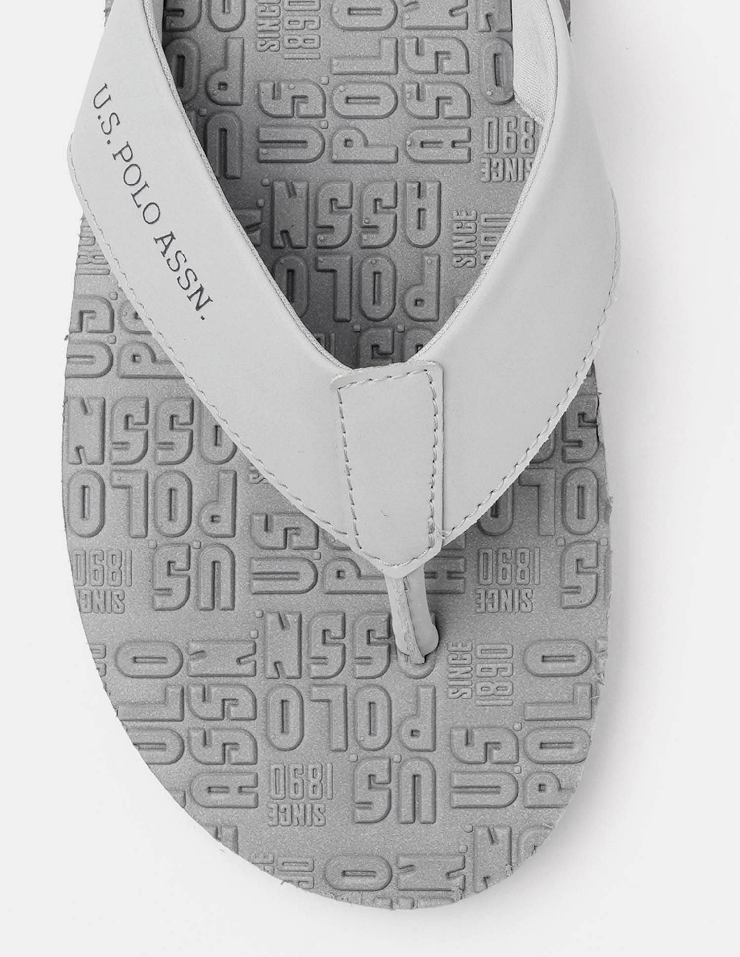 Men Rodri Brand Printed Flip Flops Grey - U.S. POLO ASSN. | Large