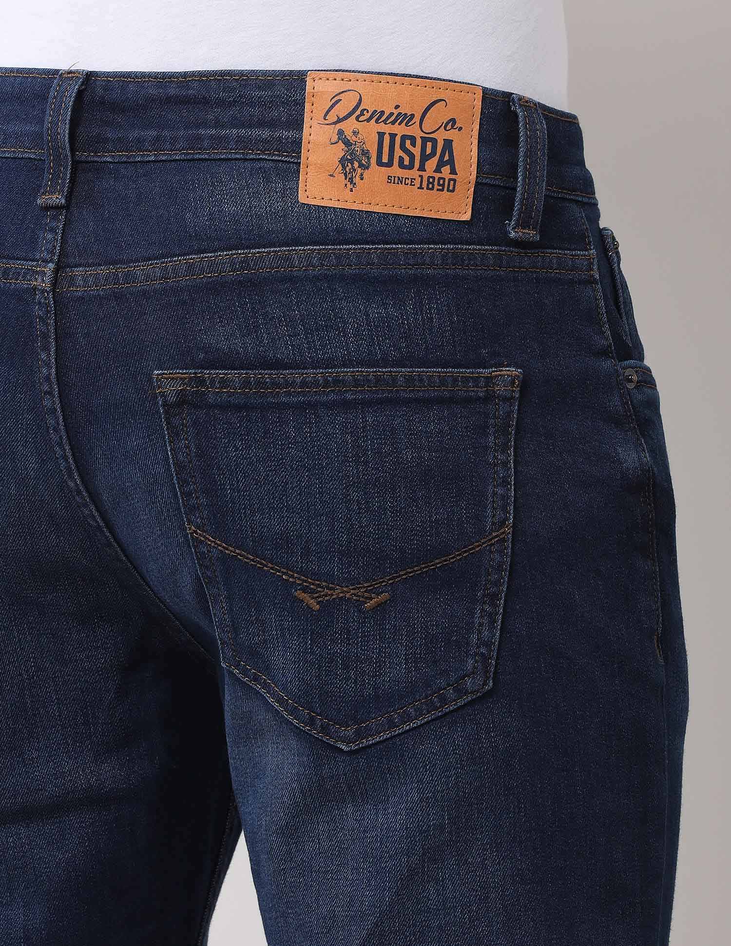 Cole Comfort Cropped Blue Jeans Dark Wash - U.S. Polo Assn. India | Large