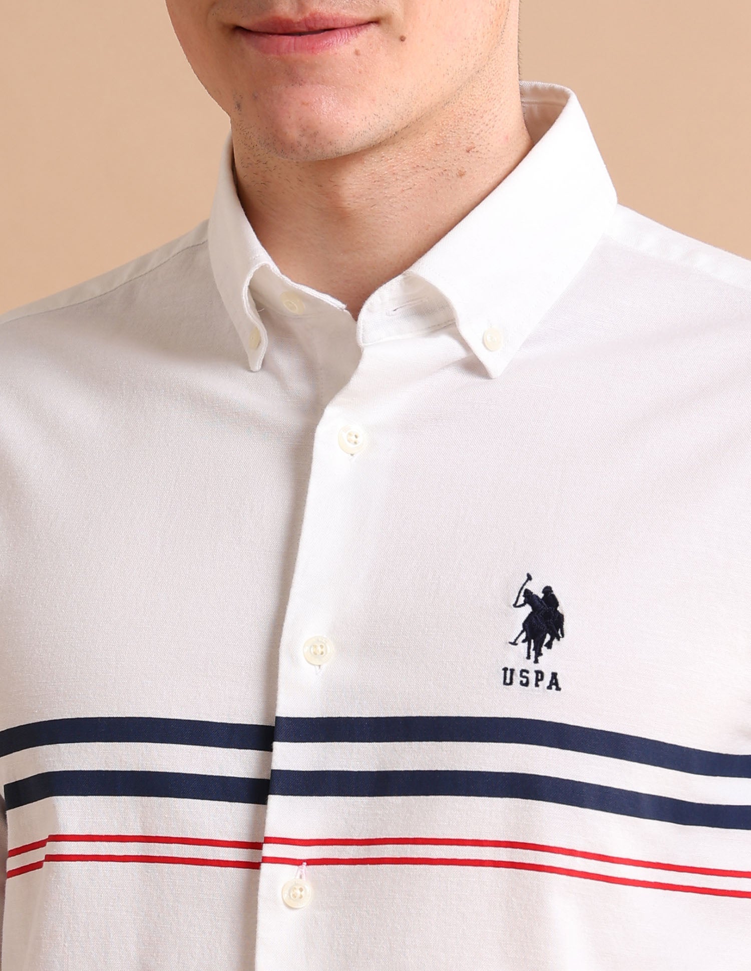 Engineered Oxford Shirt White - U.S. POLO ASSN. | Large
