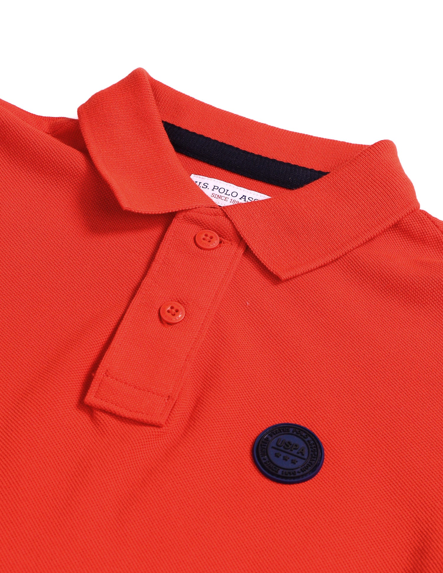 Boys Solid Regular Fit T-Shirt Red - U.S. POLO ASSN. | Large