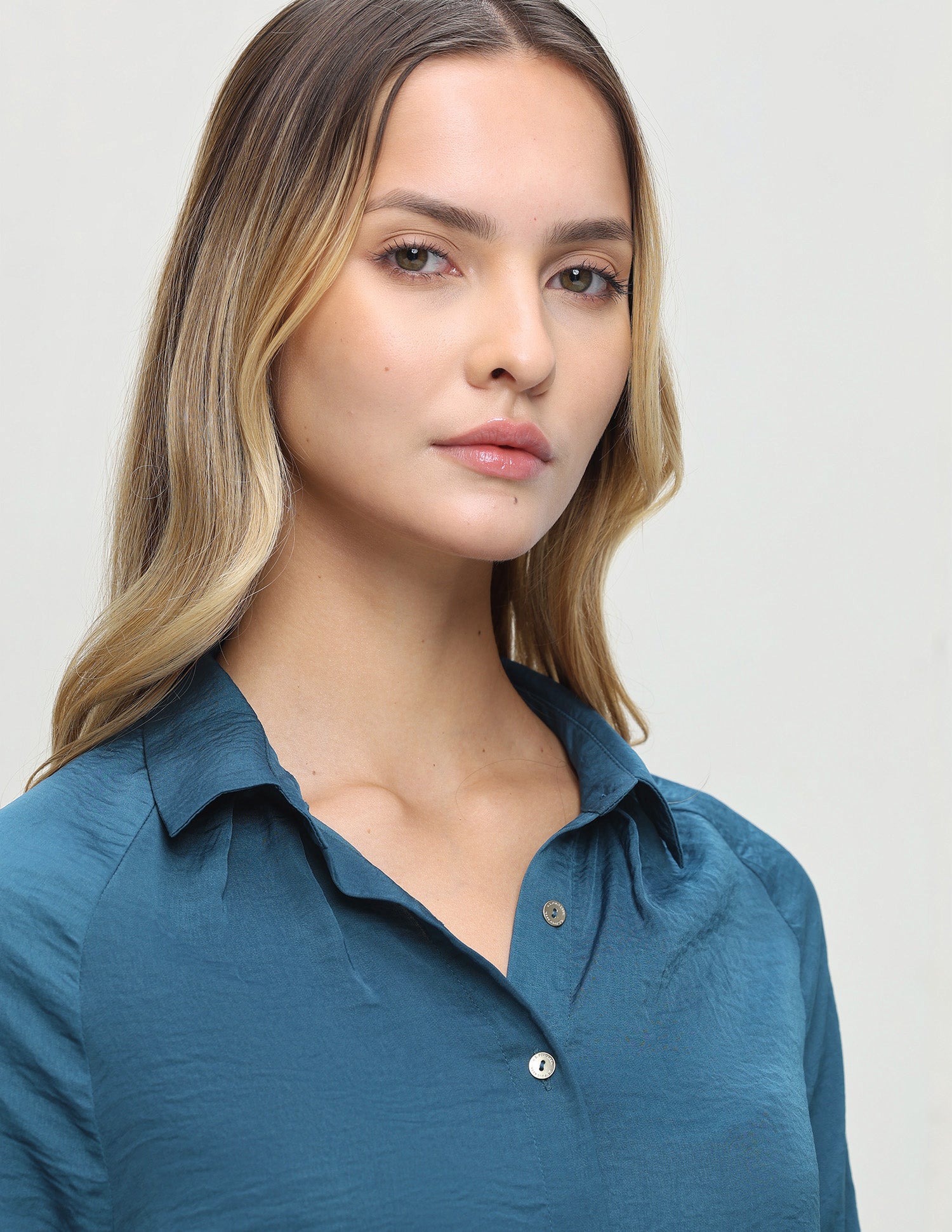 Solid Relaxed Fit Shirt Teal - U.S. Polo Assn. India | Large