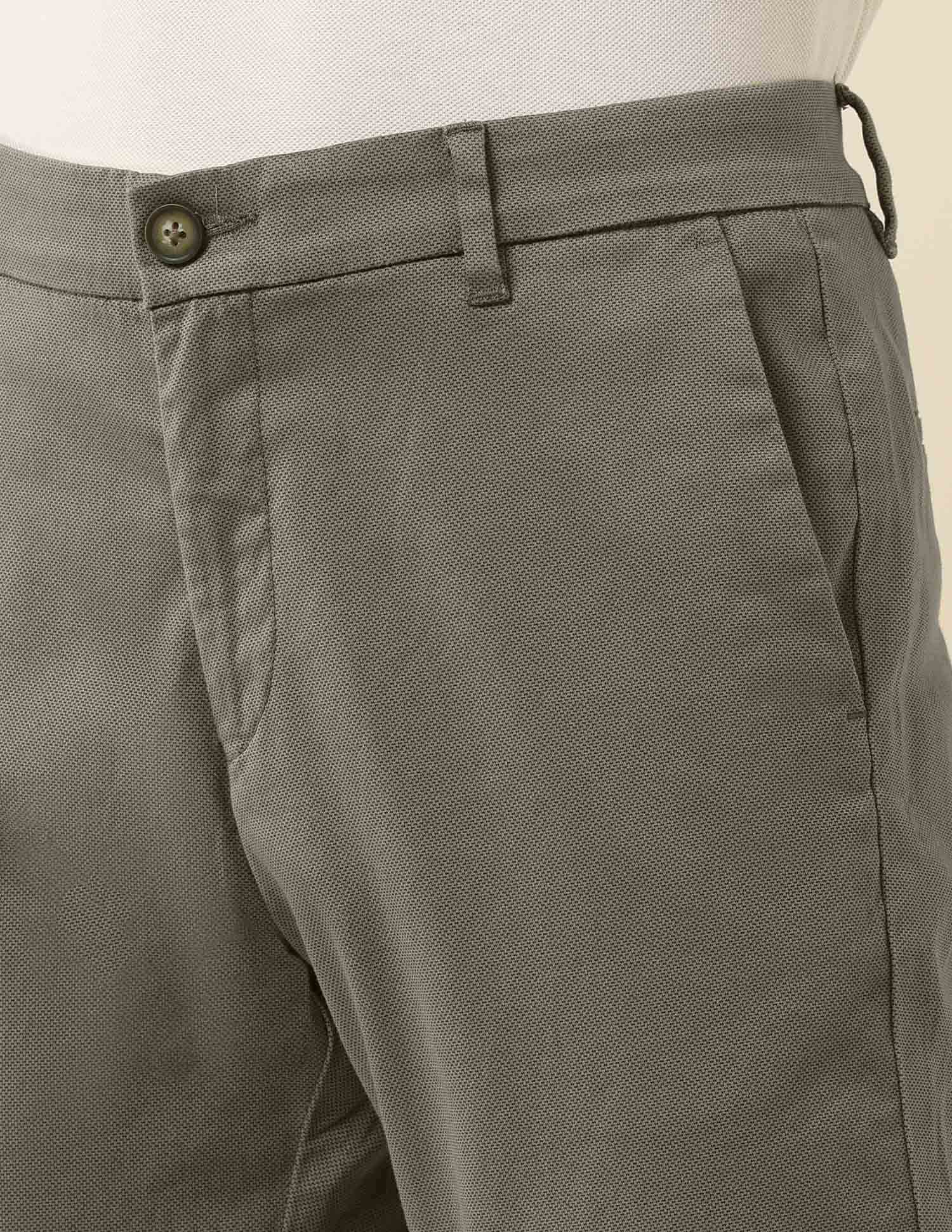 Textured Riley Straight Fit Trousers Olive - U.S. Polo Assn. India | Large