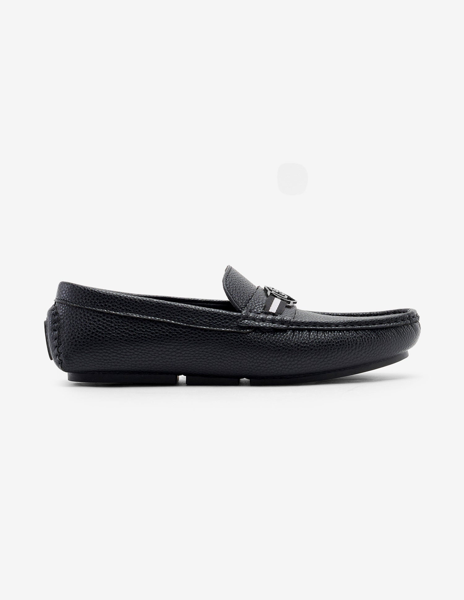 Textured Slip-Ons Elwood Loafers Black - U.S. Polo Assn. India | Large