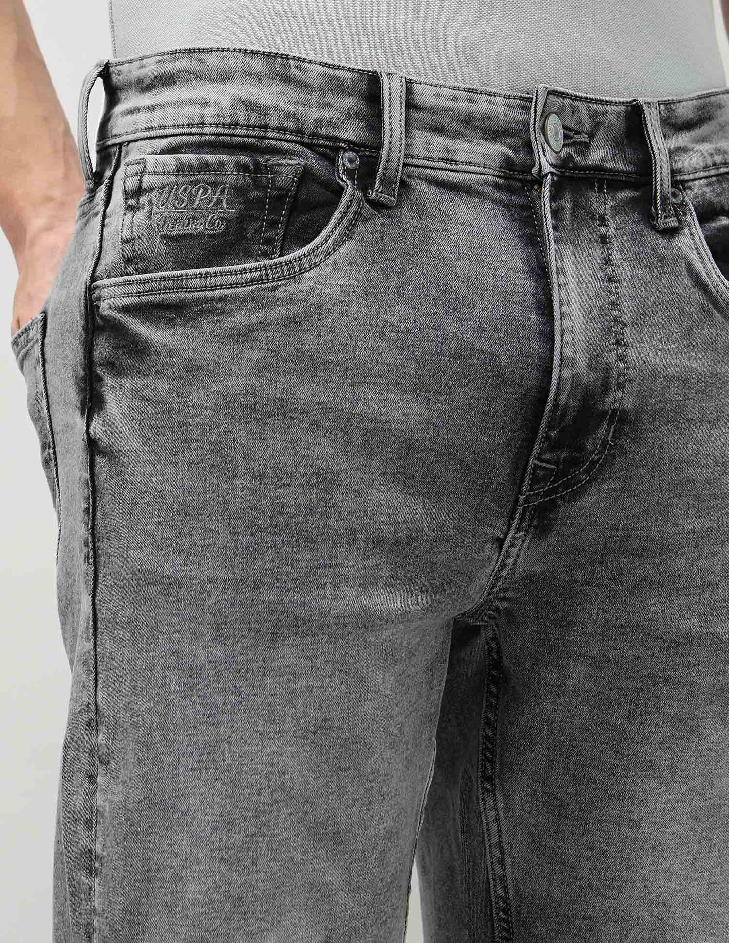 Cole Comfort Cropped Fit Grey Jeans Grey - U.S. POLO ASSN. | Large