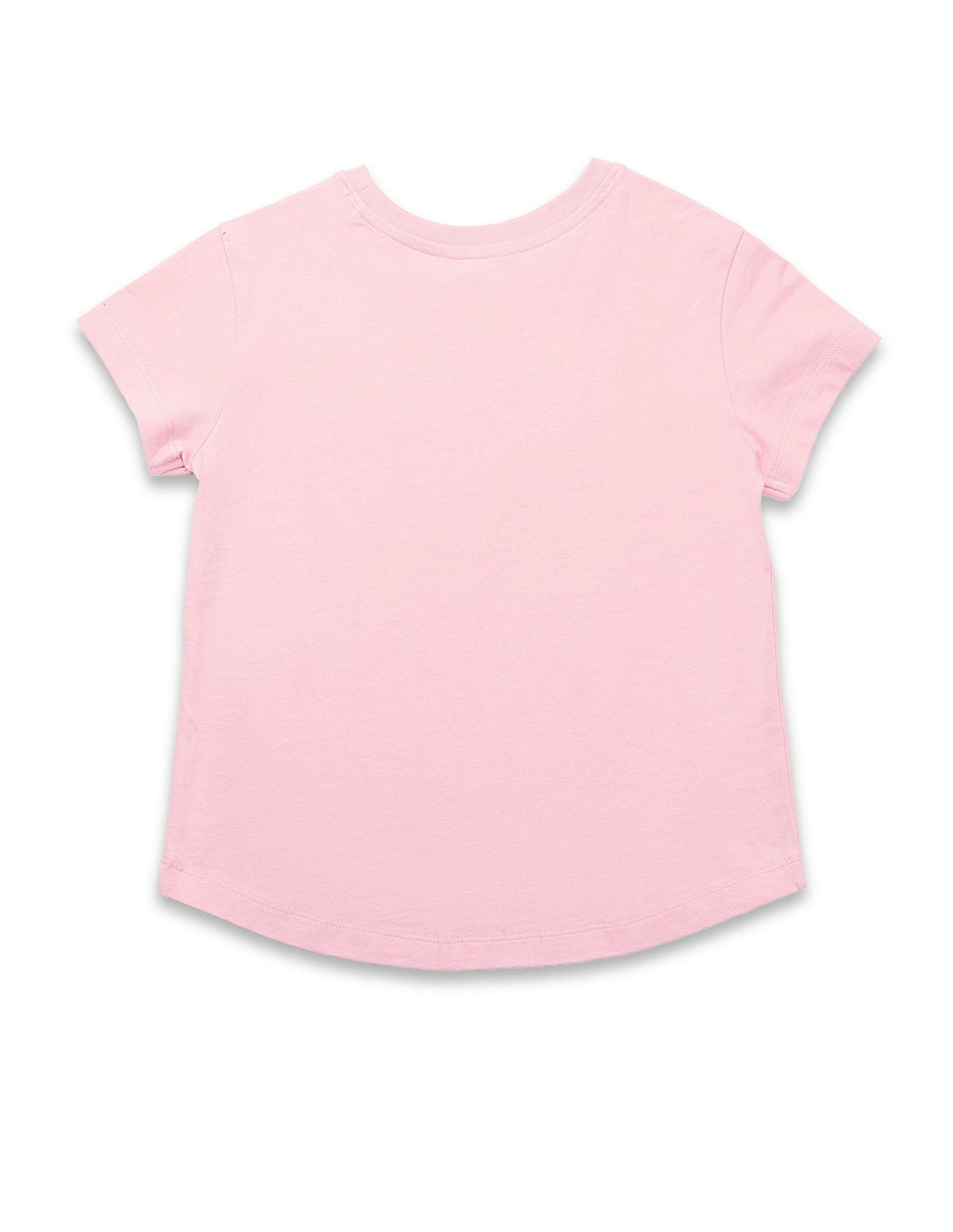 Girls Foil Print Relaxed Fit T-Shirt Pink - U.S. POLO ASSN. | Large