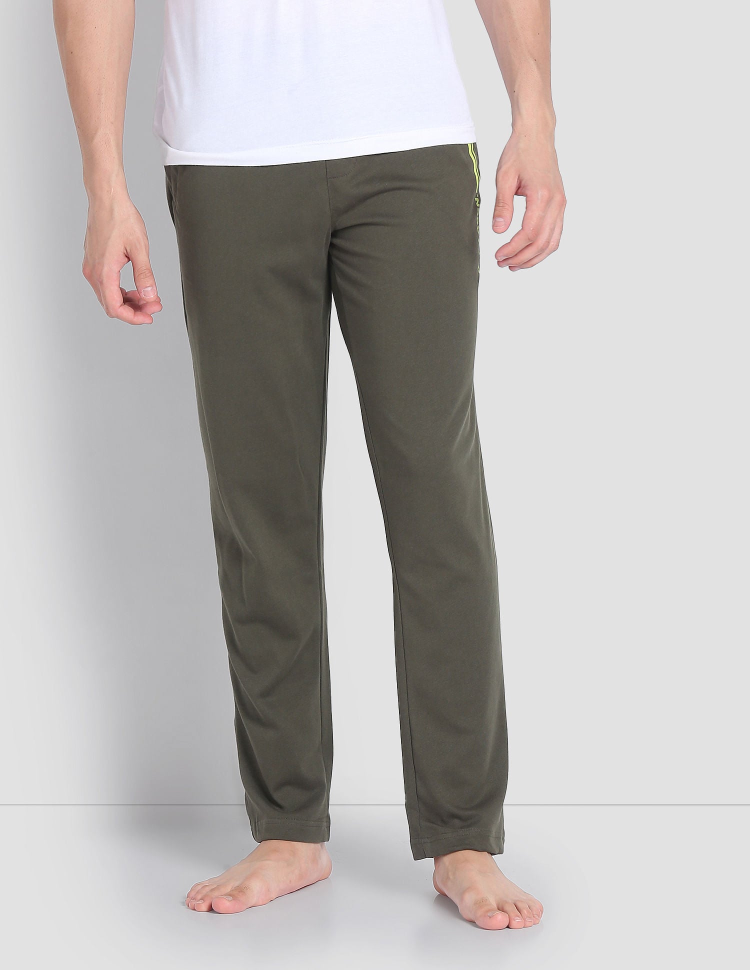 Mid Rise LR004 Lounge Track Pants - Pack Of 1 Olive - U.S. POLO ASSN. | Large