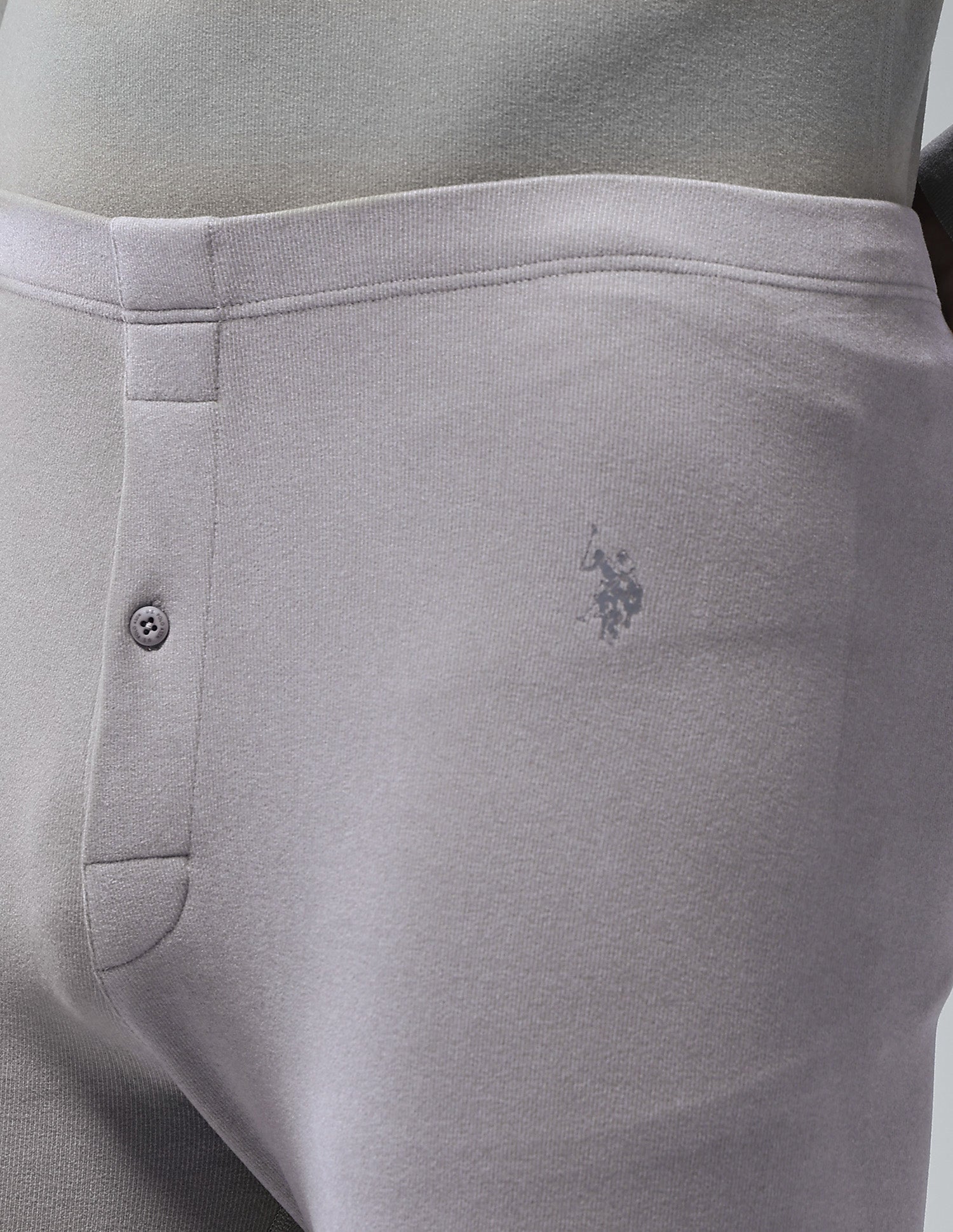 Comfort Fit Solid PH002 Thermal Track Pants - Pack Of 1 Grey - U.S. Polo Assn. India | Large