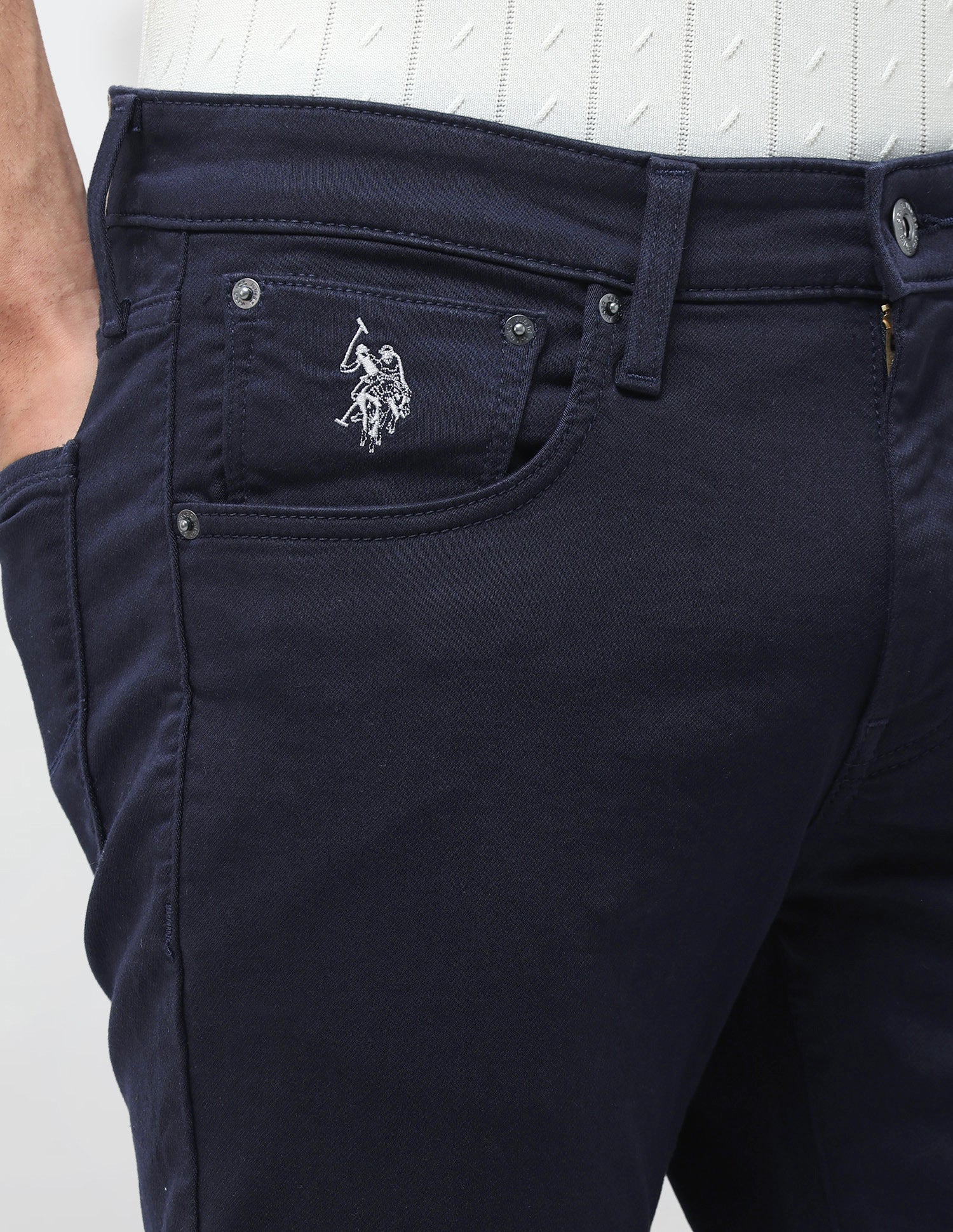 Brandon Slim Tapered Fit Blue Jeans Navy - U.S. Polo Assn. India | Large