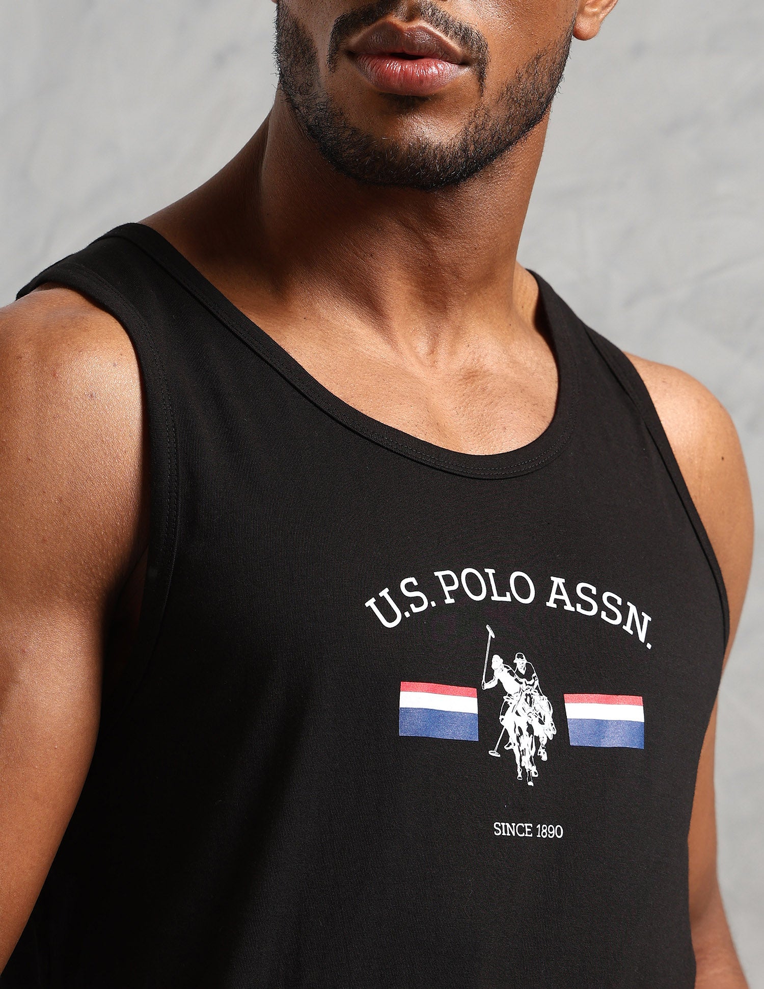 Brand Print Comfort Fit OEV02 Vest - Pack Of 1 Black - U.S. POLO ASSN. | Large