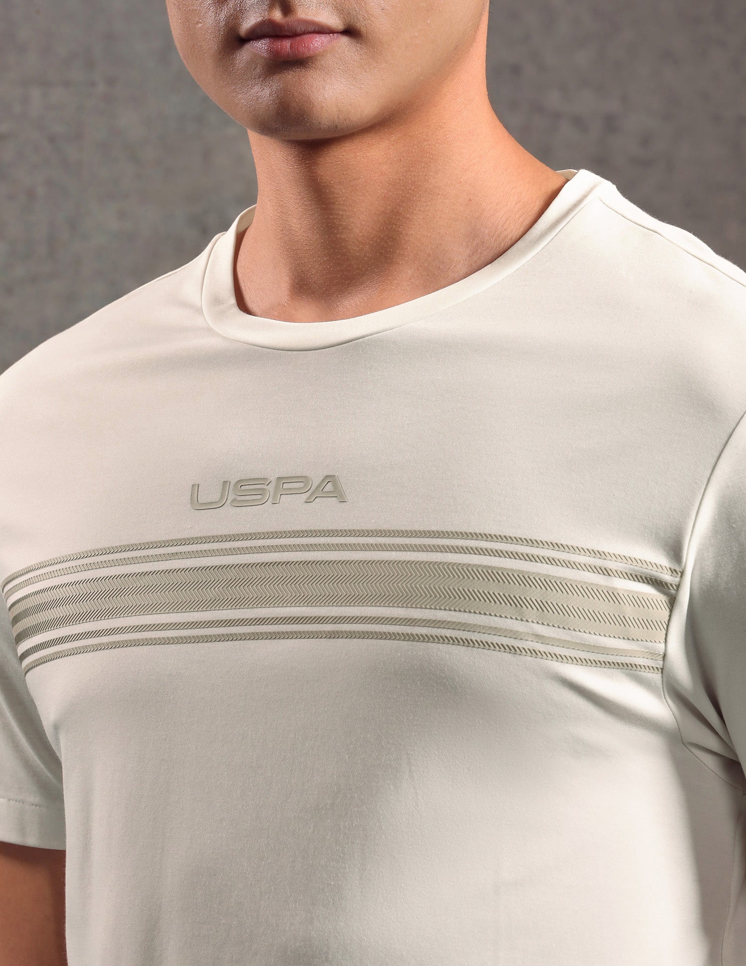 Horizontal Striped Regular Fit T-shirt Ivory - U.S. POLO ASSN. | Large