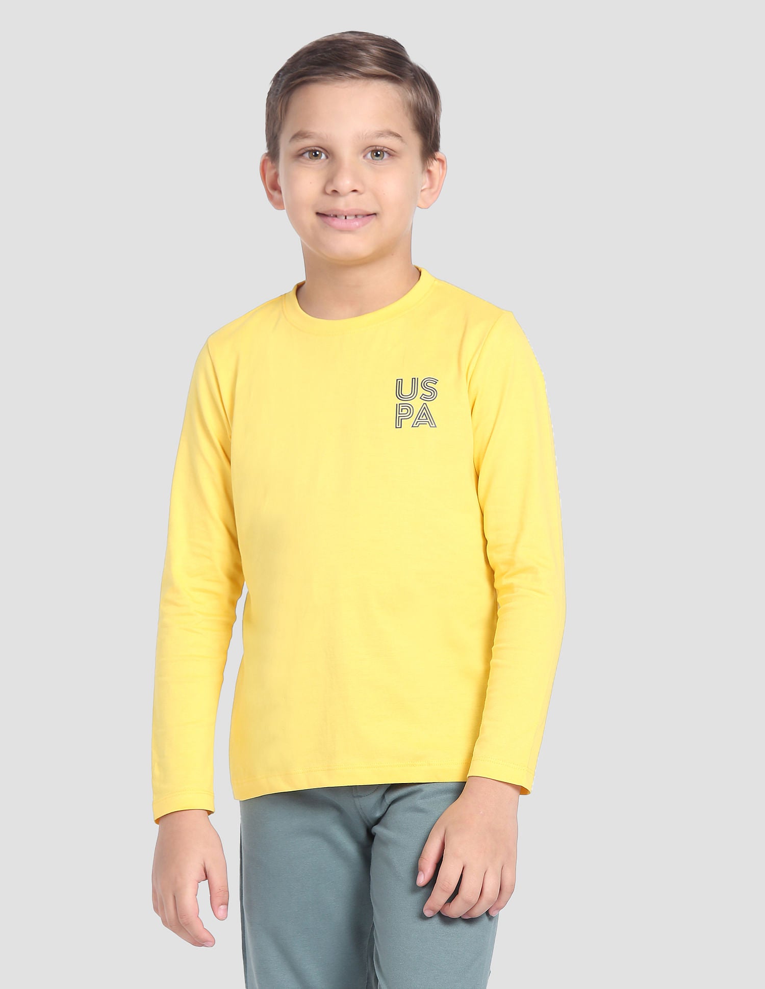 Cotton OKE02 Lounge T-Shirt - Pack Of 1 Yellow - U.S. POLO ASSN. | Large