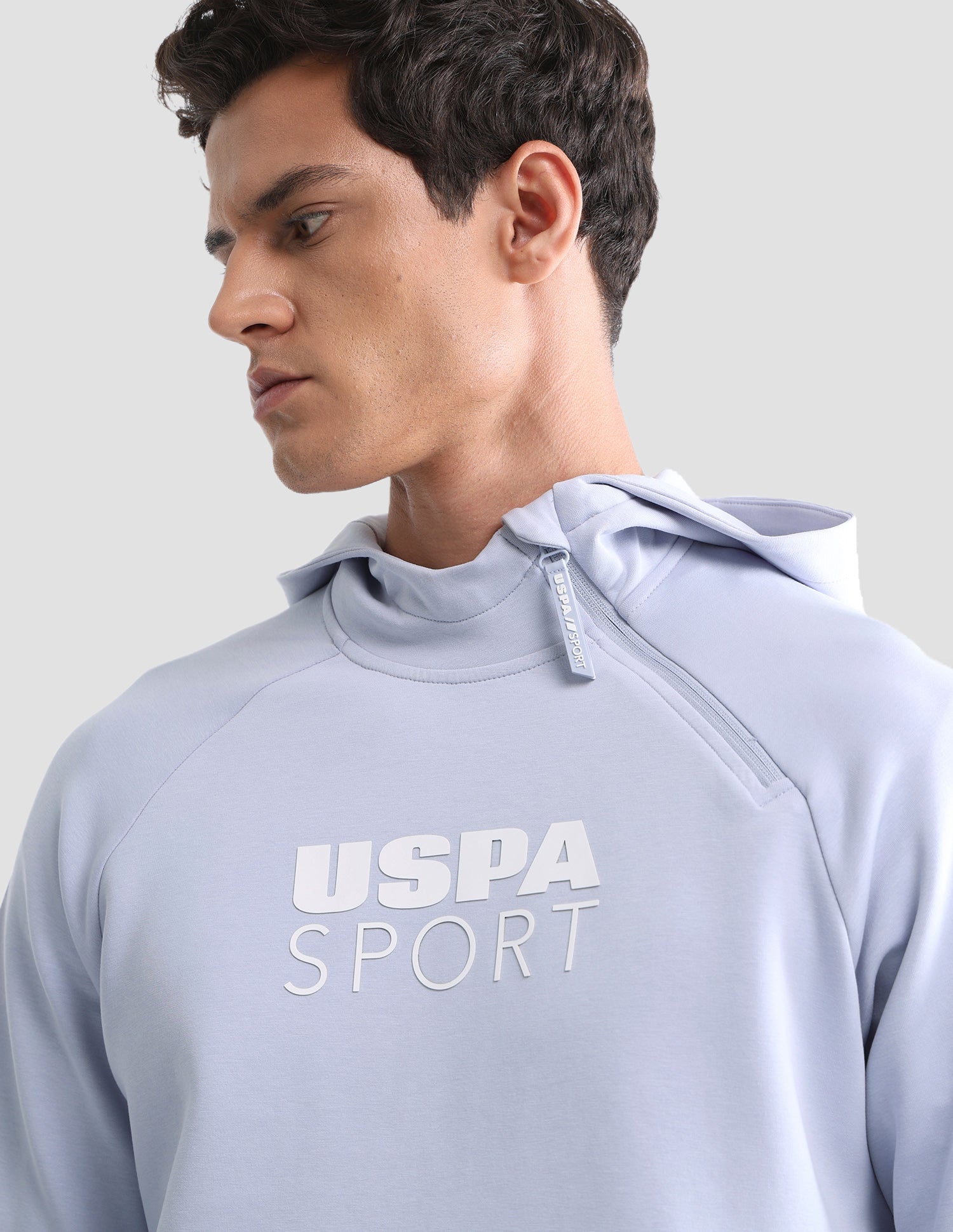 Regular Fit Solid Active Sweatshirt Purple - U.S. Polo Assn. India | Large