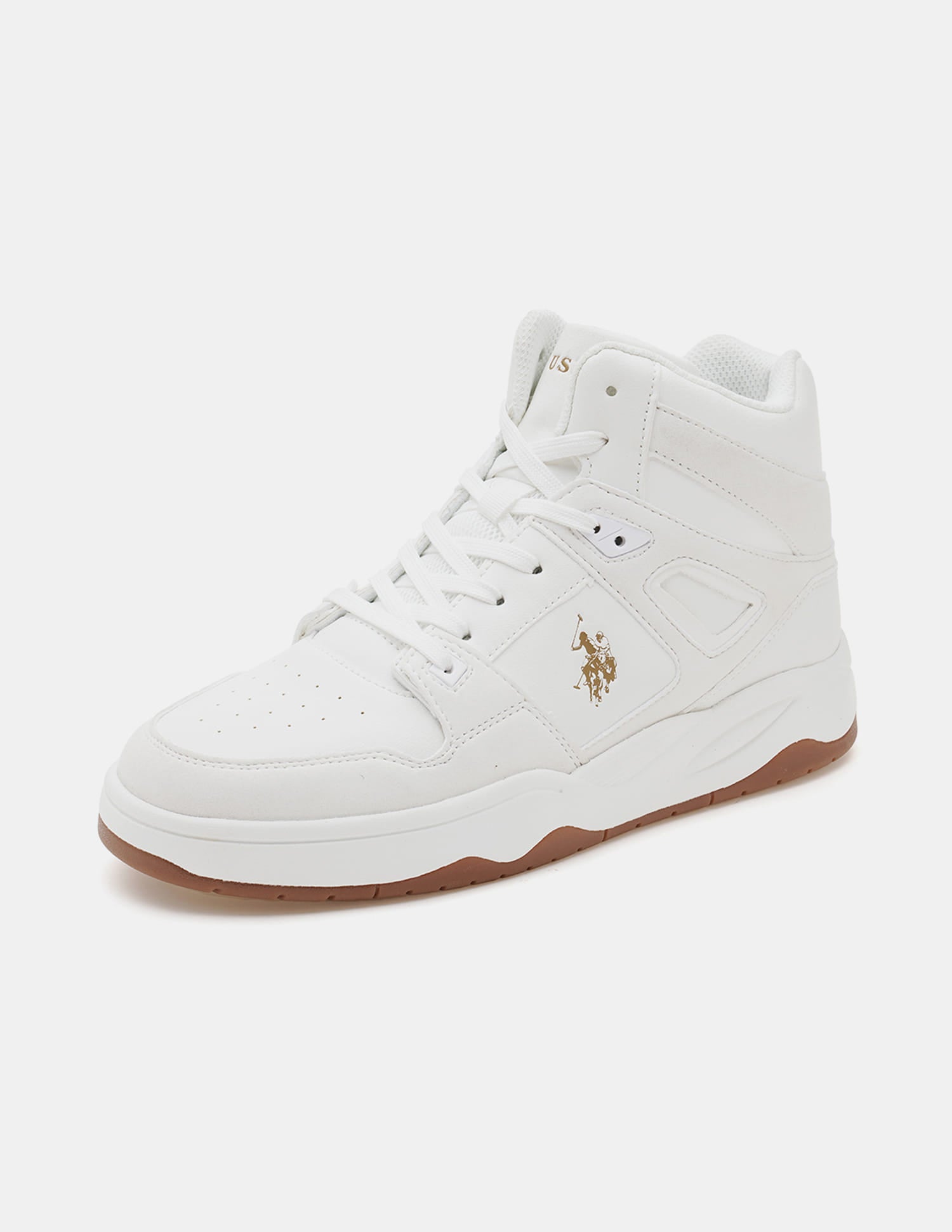 Colour Blocked Mid Top Bruce 2.0 Sneakers Off White - U.S. Polo Assn. India | Large
