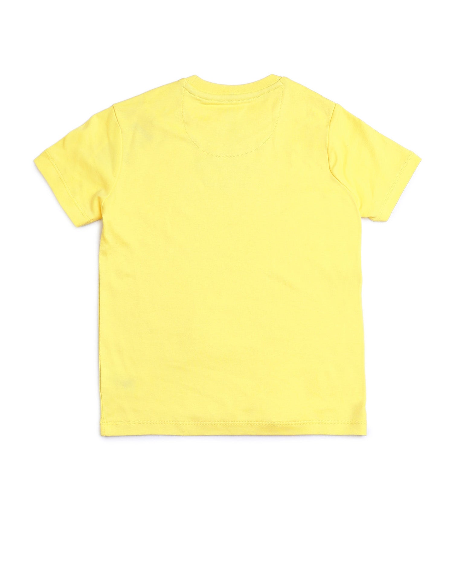 Boys Solid Regular Fit T-Shirt Light Yellow - U.S. POLO ASSN. | Large