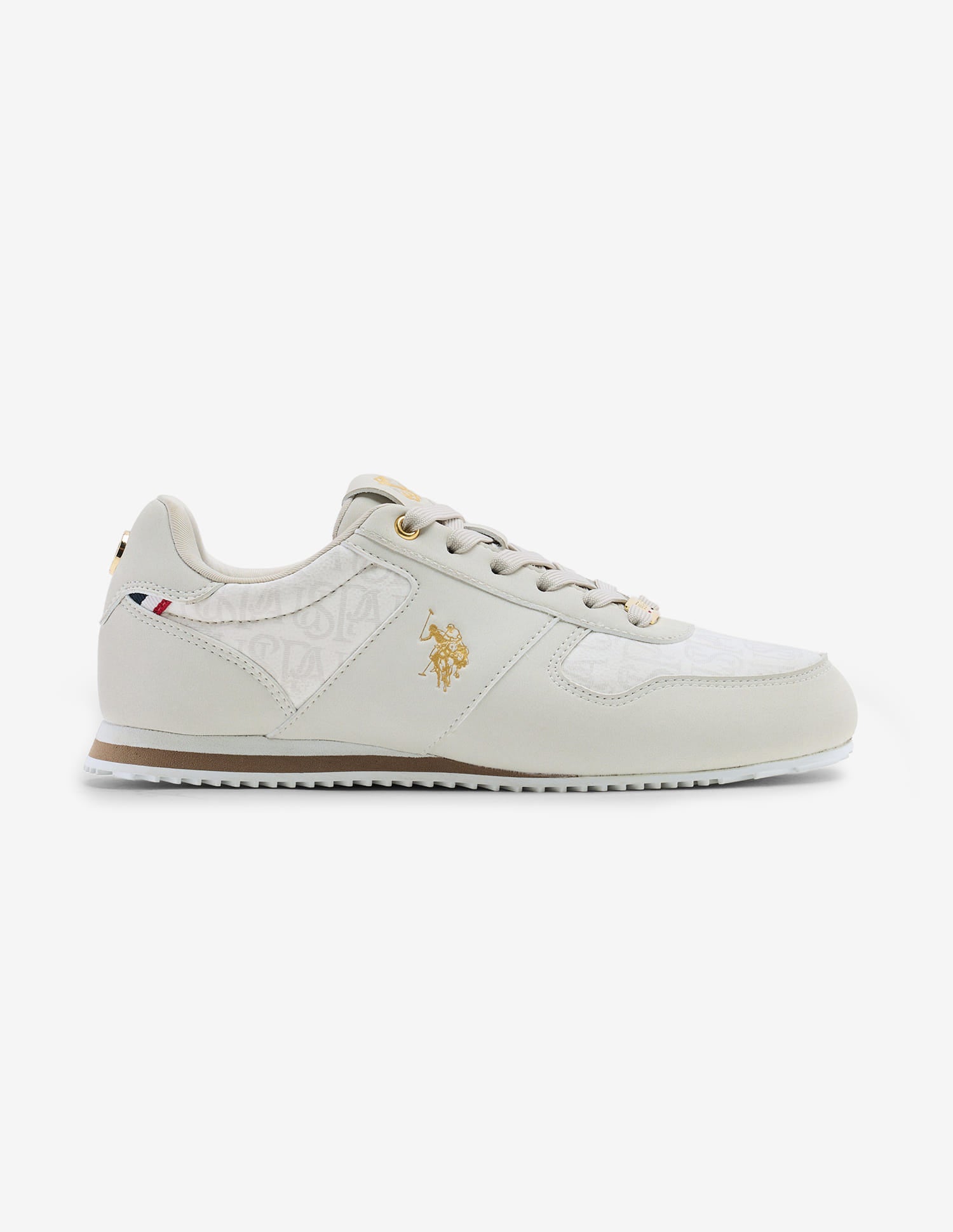 Zairan Light Weight Monogram Printed Sneakers Grey - U.S. Polo Assn. India | Large