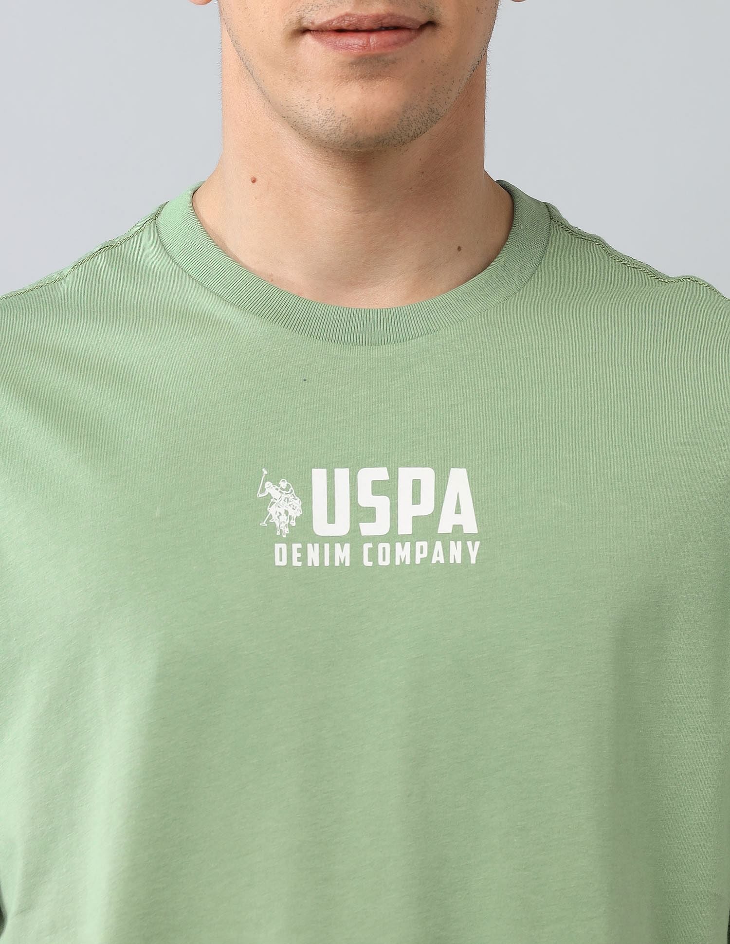 Muscle Fit Brand Printed T-Shirt Green - U.S. Polo Assn. India | Large