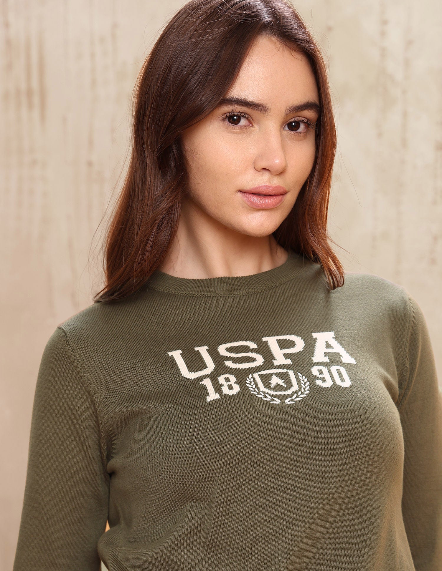 Brand Printed Regular Fit Sweater Green - U.S. POLO ASSN. | Large
