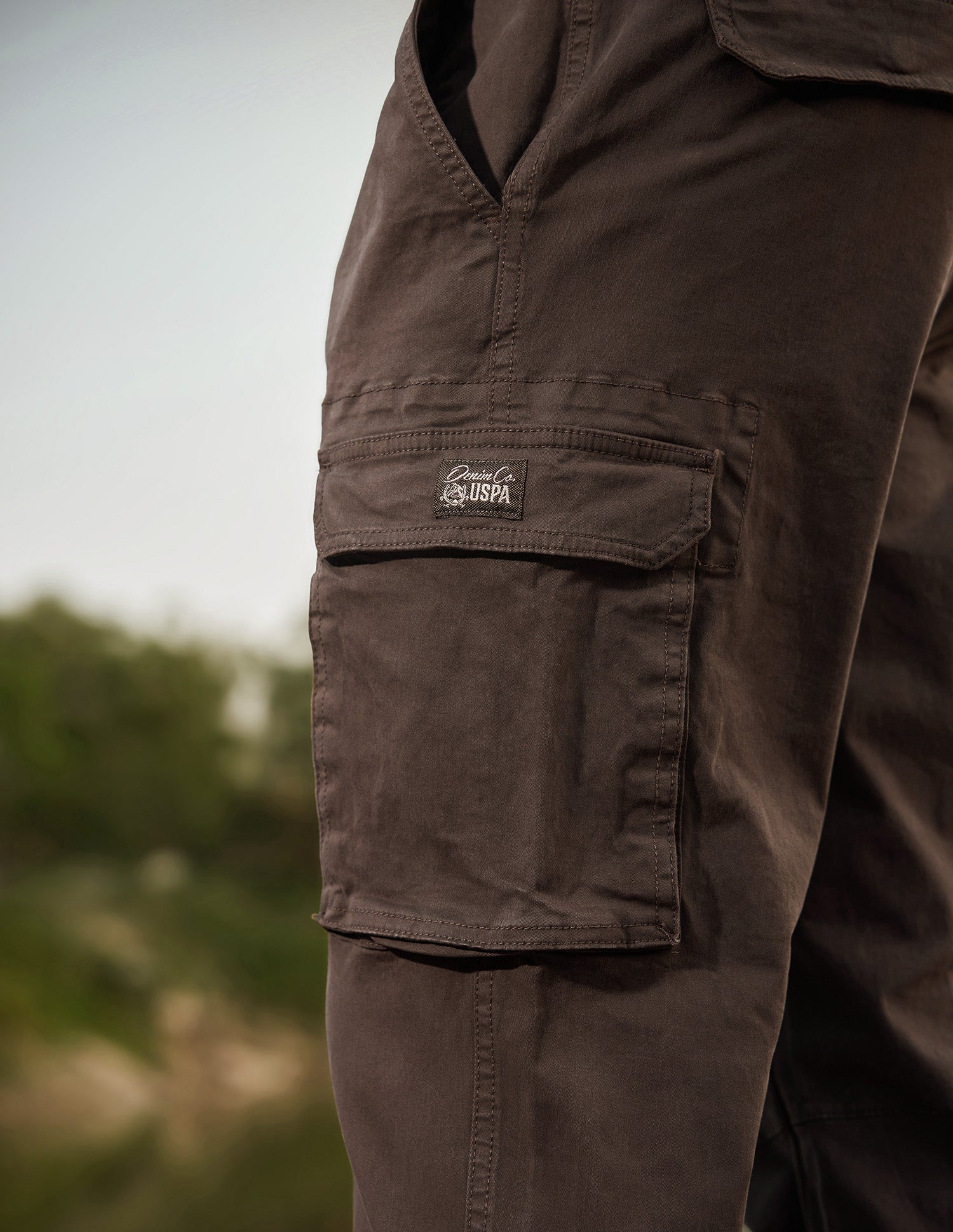Straight Fit Cargo Trousers Choco Brown - U.S. Polo Assn. India | Large