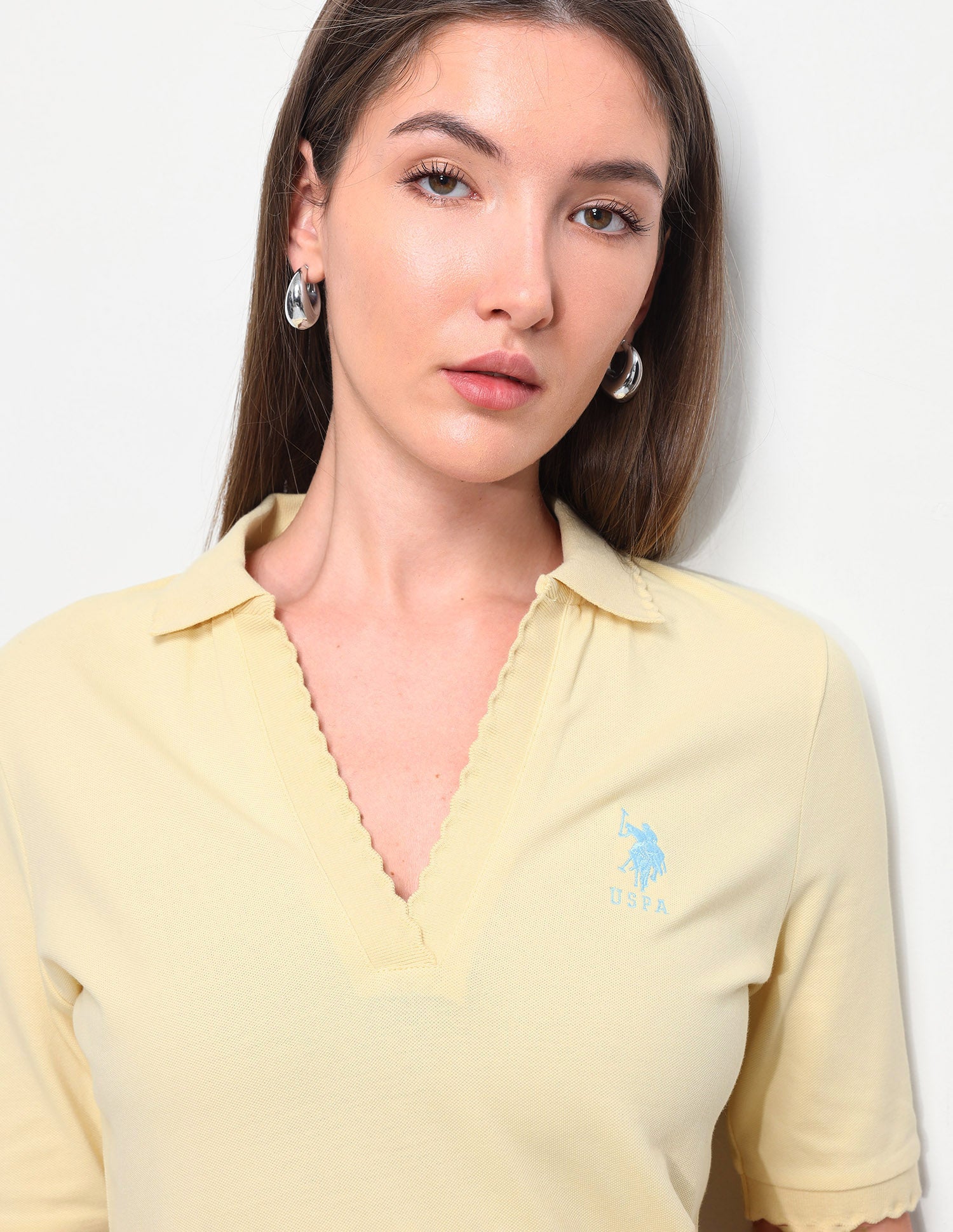 Solid Regular Fit Polo Shirt Light Yellow - U.S. Polo Assn. India | Large