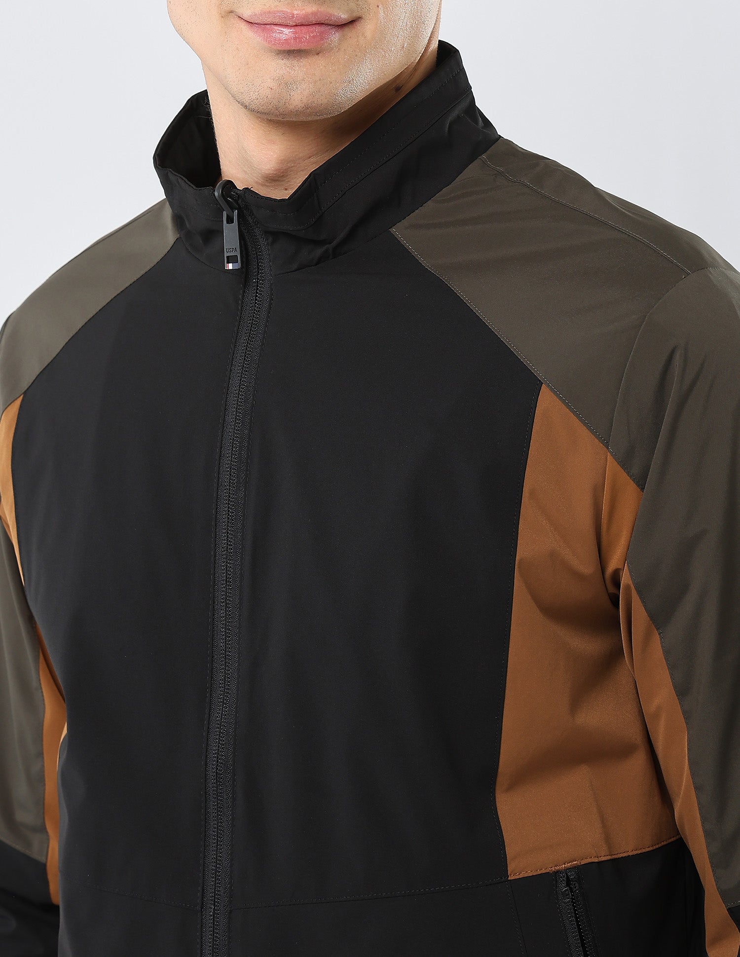 Colour Blocked Reversible Jacket Black - U.S. POLO ASSN. | Large