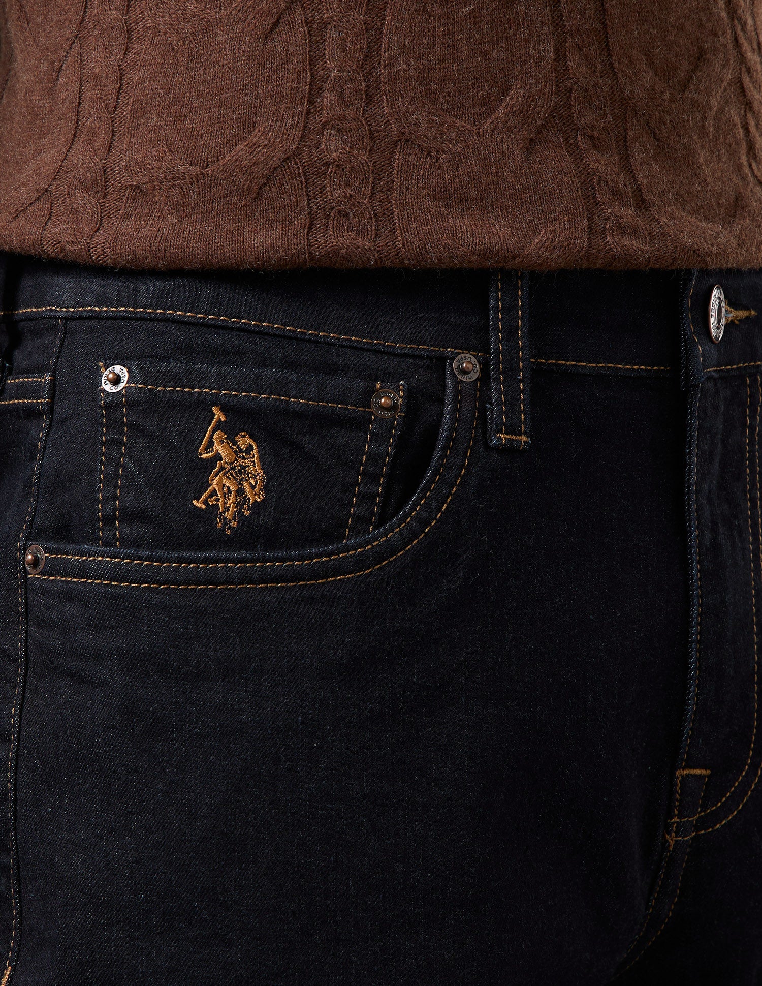 Shawn Relaxed Fit Blue Jeans Dark Indigo - U.S. Polo Assn. India | Large