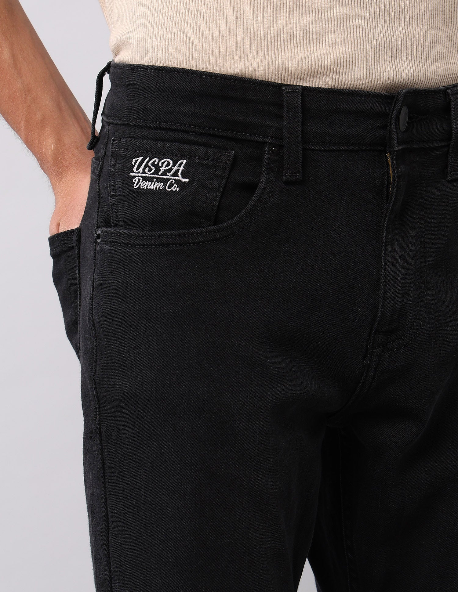 Henry Tapered Fit Black Jeans Black - U.S. POLO ASSN. | Large