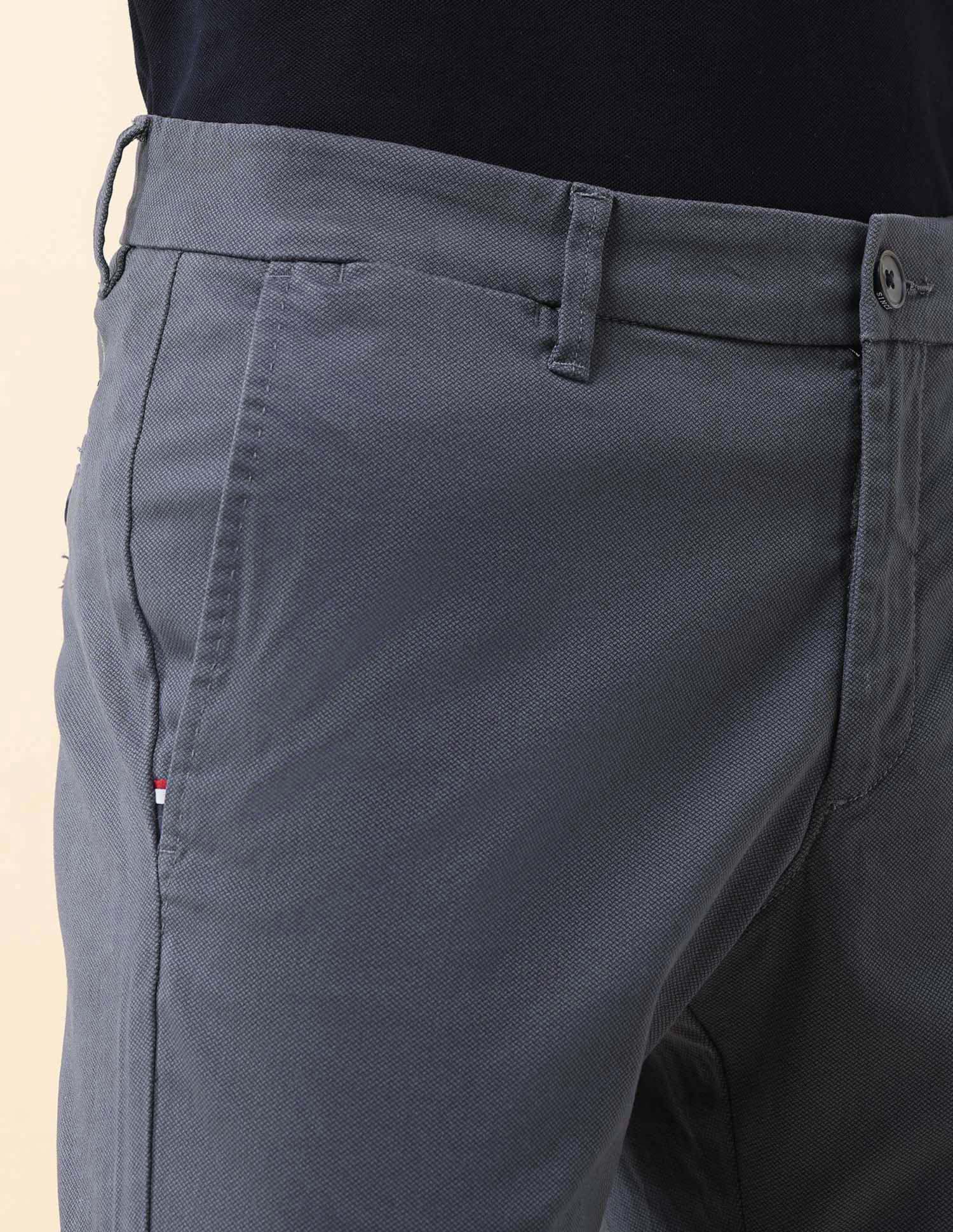 Denver Slim Fit Twill Trousers Blue - U.S. Polo Assn. India | Large