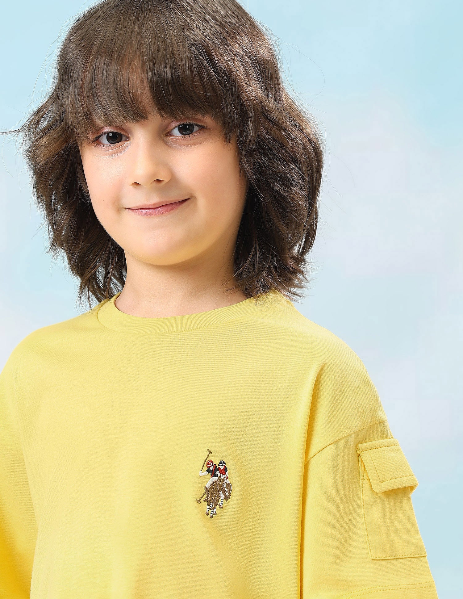 Solid Oversized Fit T-Shirt Yellow - U.S. Polo Assn. India | Large