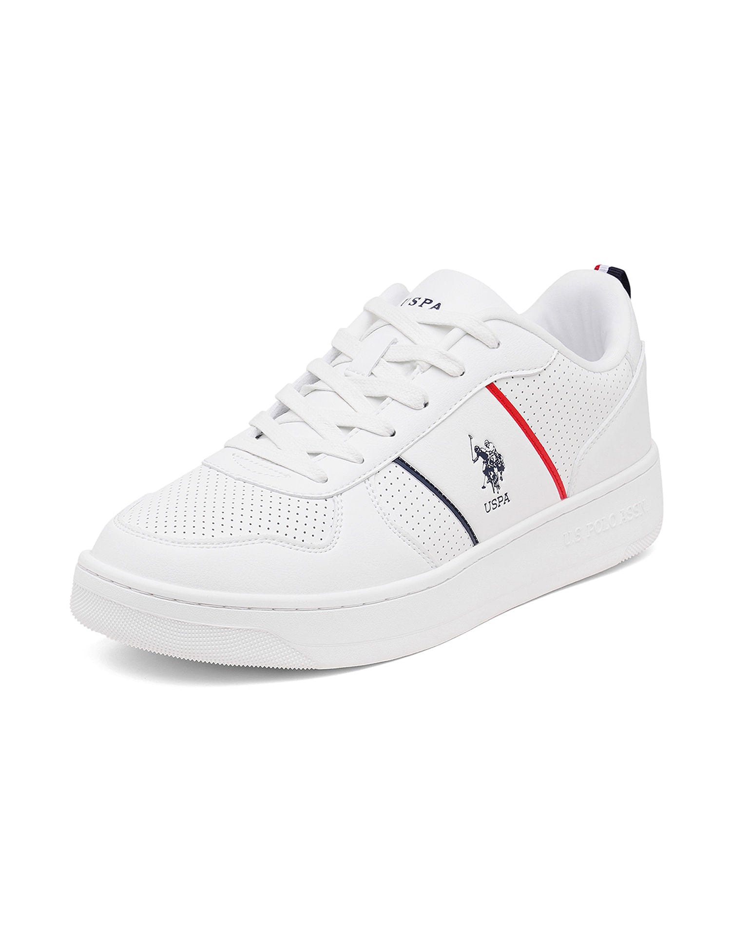 Men Regino Off White Retro Court Sneakers Off White - U.S. Polo Assn. India | Large