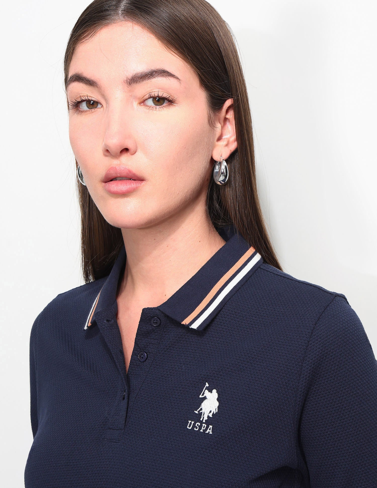 Relaxed Fit Solid Polo Shirt Blue - U.S. Polo Assn. India | Large
