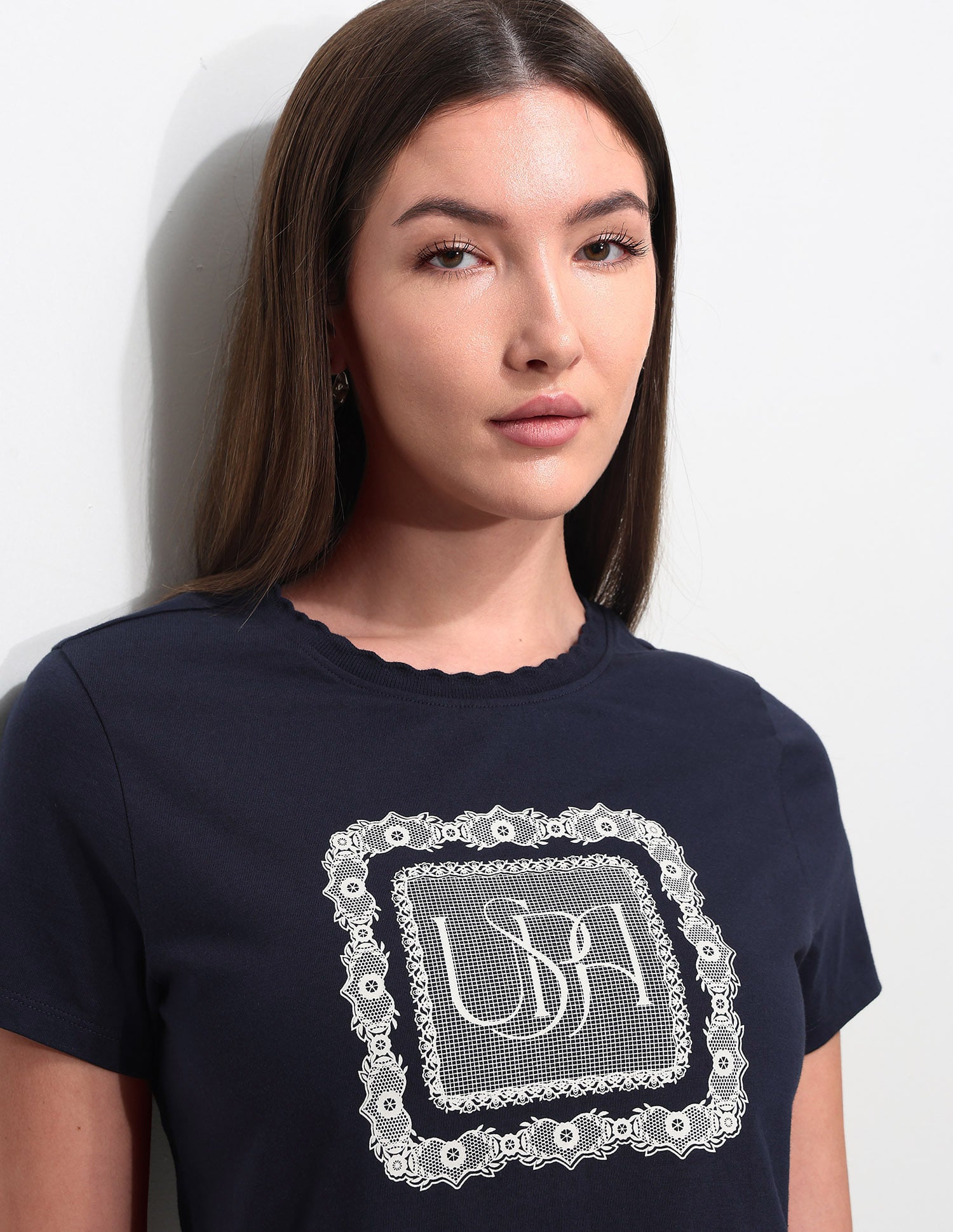 Regular Fit Brand Printed T-Shirt Navy - U.S. Polo Assn. India | Large