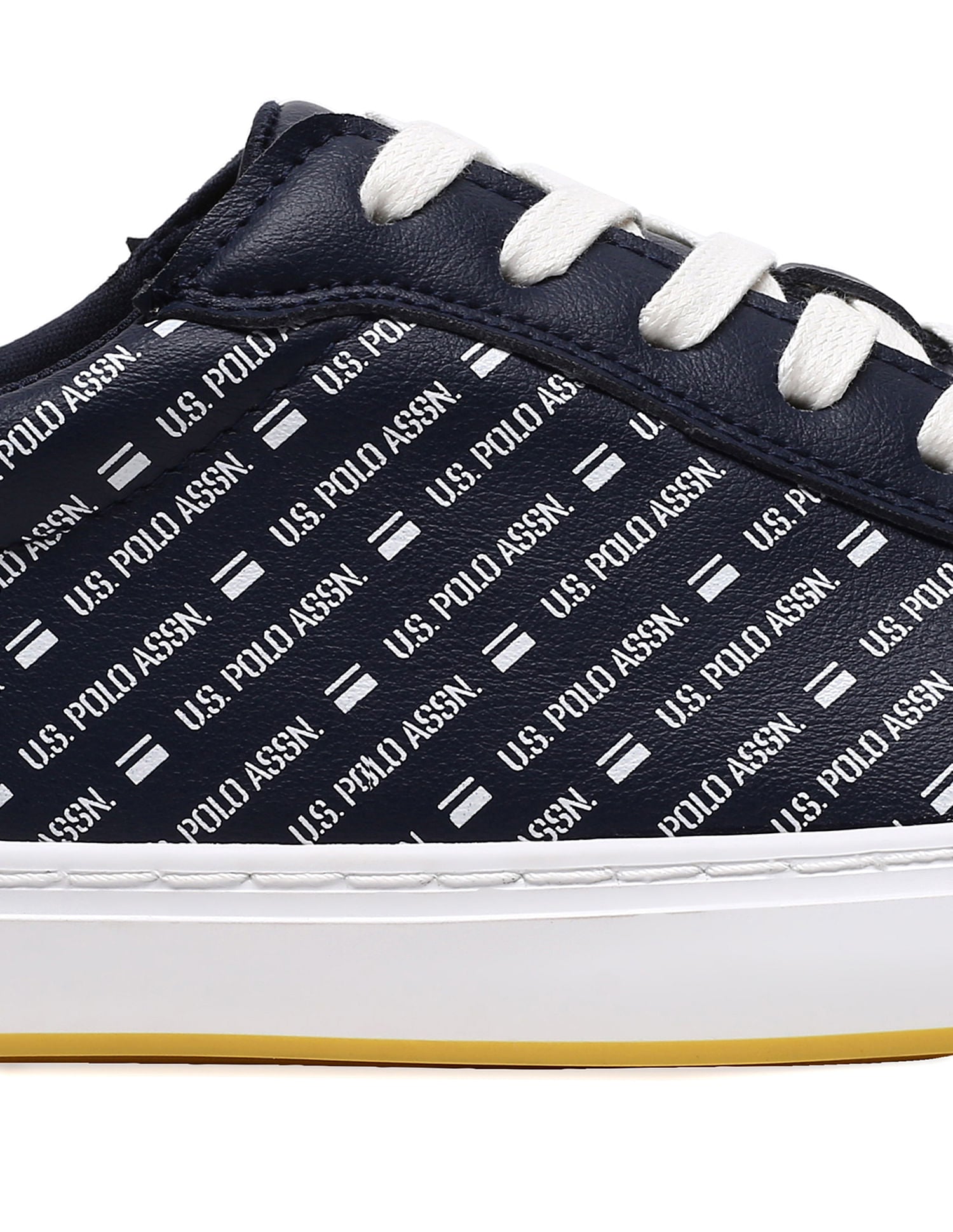 Brand Print Contrast Sole Wylde Sneakers Navy - U.S. Polo Assn. India | Large