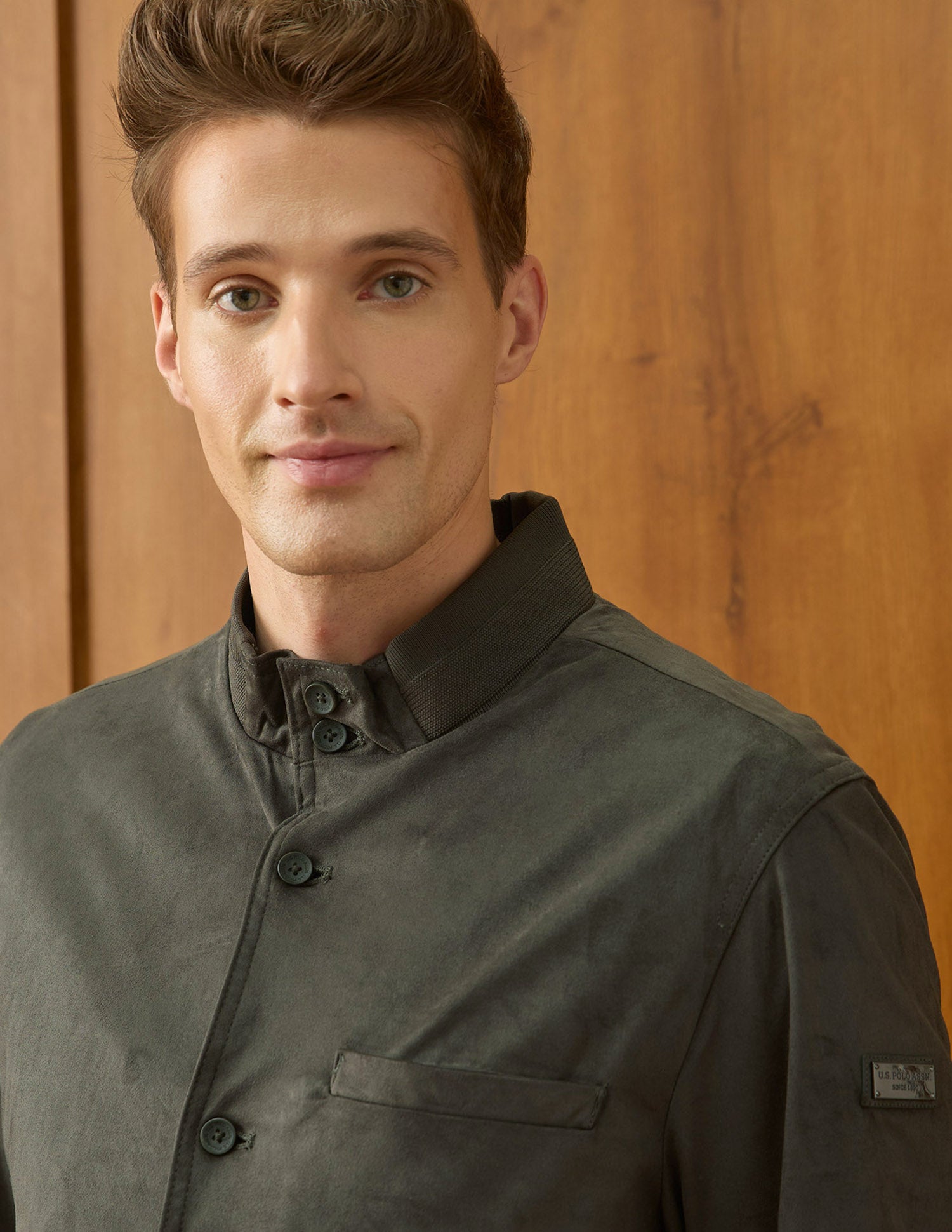 Solid Equestrian Aisle Theater Jacket Olive - U.S. Polo Assn. India | Large