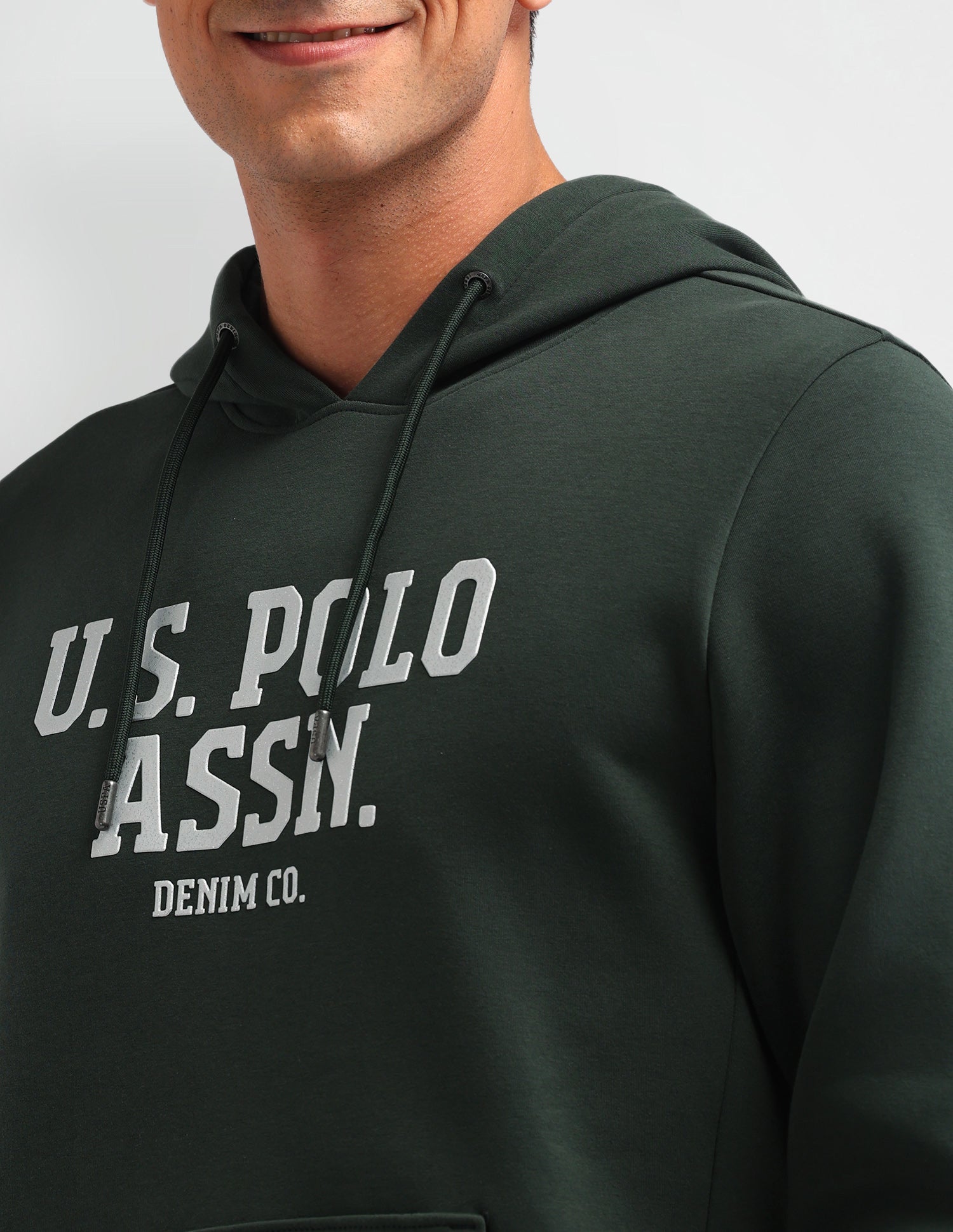 Brand Printed Regular Fit Sweatshirt Bay Green - U.S. Polo Assn. India | Large