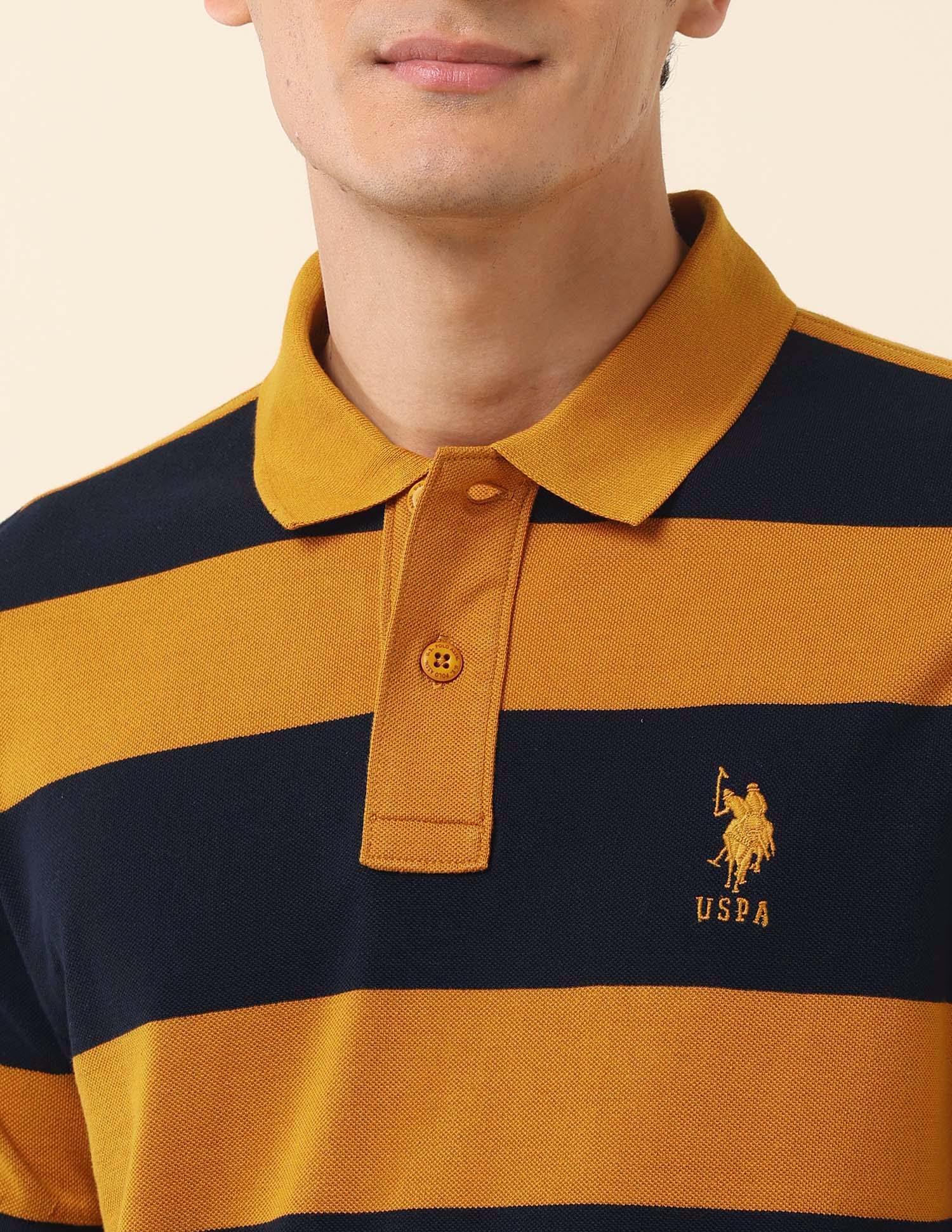 Horizontal Striped Classic Polo Shirt Navy - U.S. POLO ASSN. | Large