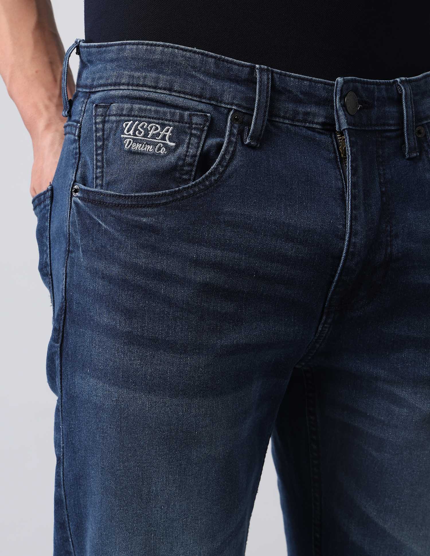 Cole Comfort Cropped Fit Blue Jeans Blue - U.S. POLO ASSN. | Large