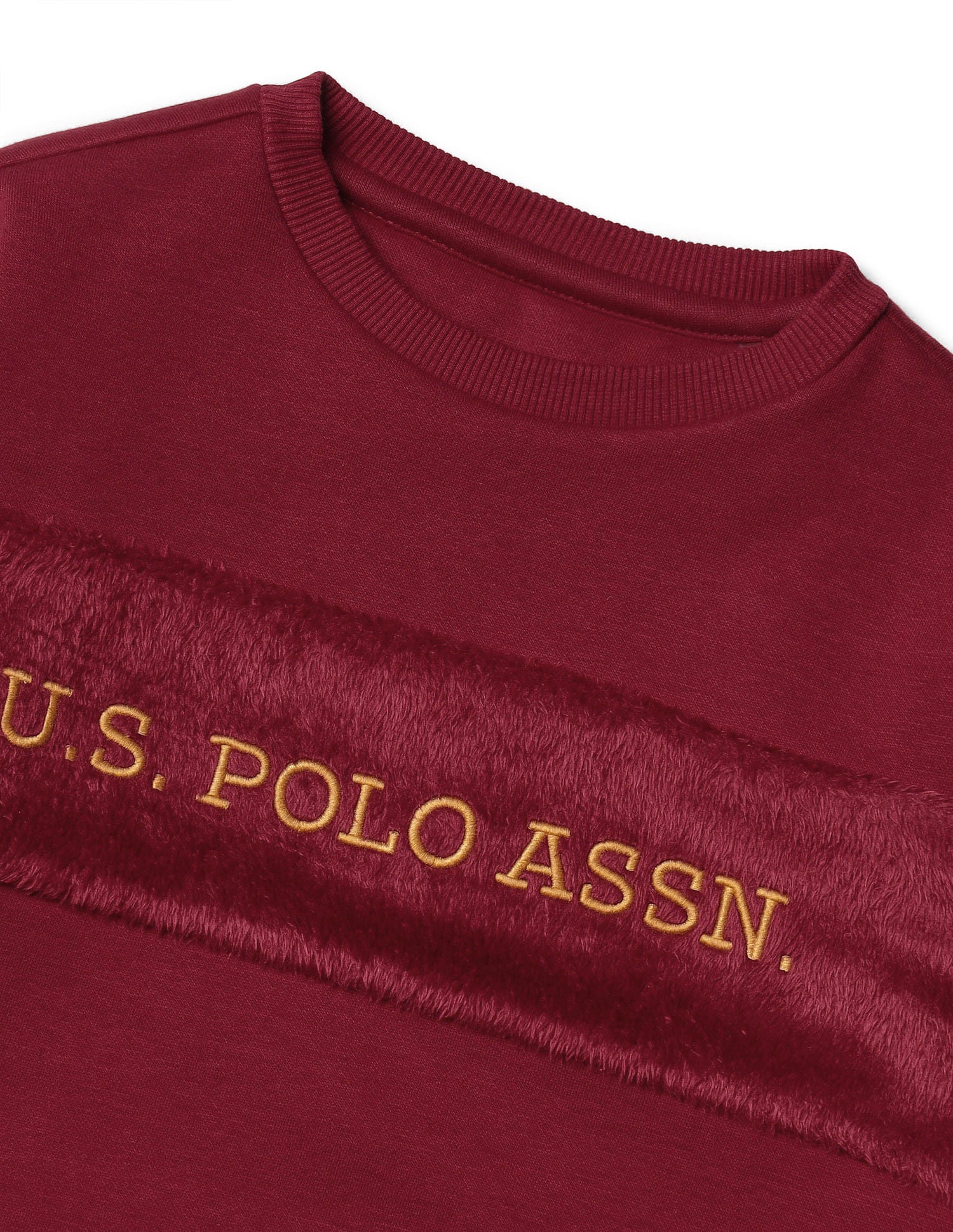 Boys Brand Embroidered Sweatshirt Maroon - U.S. POLO ASSN. | Large