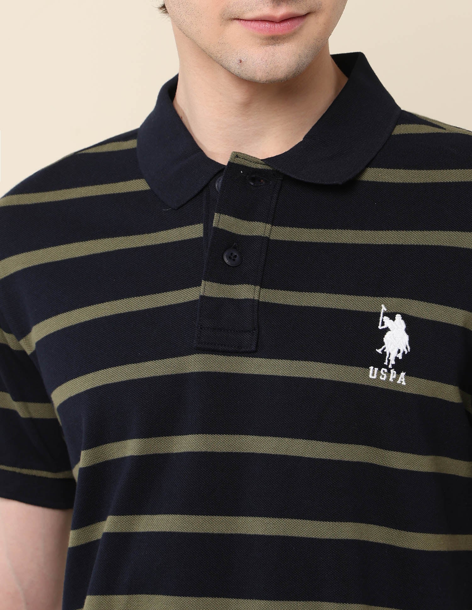 Horizontal Striped Classic Polo Shirt Navy - U.S. POLO ASSN. | Large