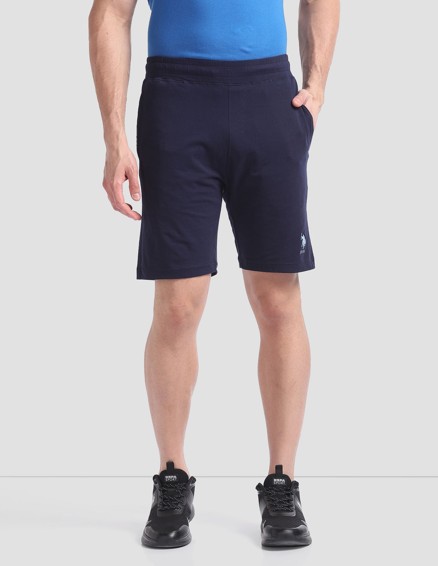 Cotton Stretch OES01 Lounge Shorts - Pack Of 1 Navy - U.S. POLO ASSN. | Large