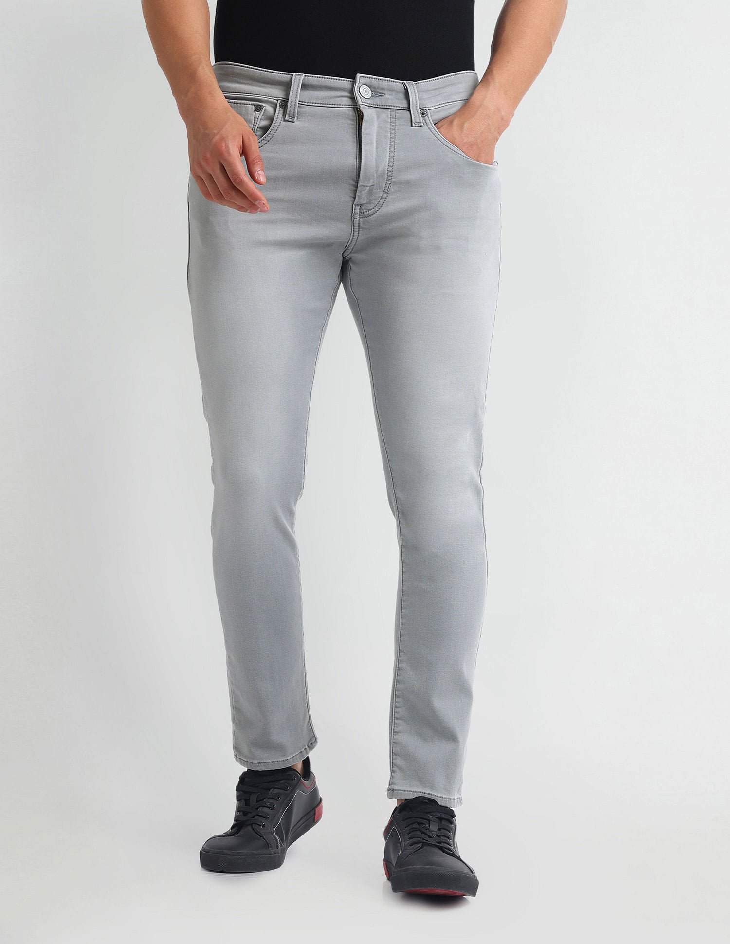 Henry Tapered Cropped Fit Grey Jeans Grey - U.S. Polo Assn. India | Large