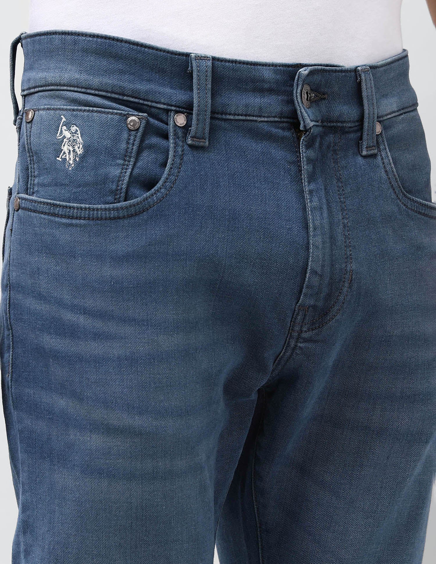 Henry Tapered Fit Blue Jeans Blue - U.S. POLO ASSN. | Large