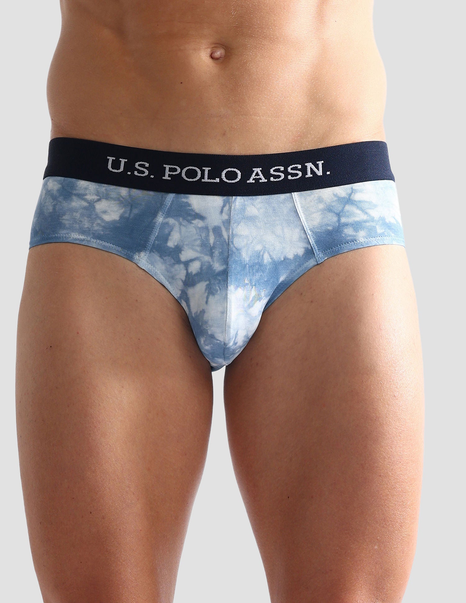 Cotton Stretch Tie Dye OEB03 Briefs - Pack Of 1 Blue - U.S. POLO ASSN. | Large
