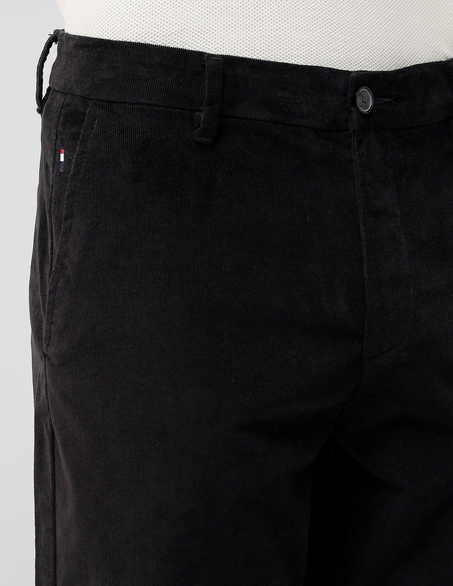 Mid Rise Slim Fit Trousers Black - U.S. Polo Assn. India | Large
