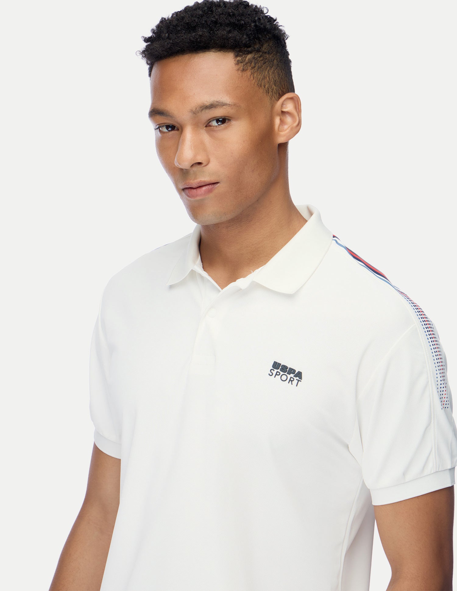 Solid Regular Fit Active Polo Shirt White - U.S. Polo Assn. India | Large