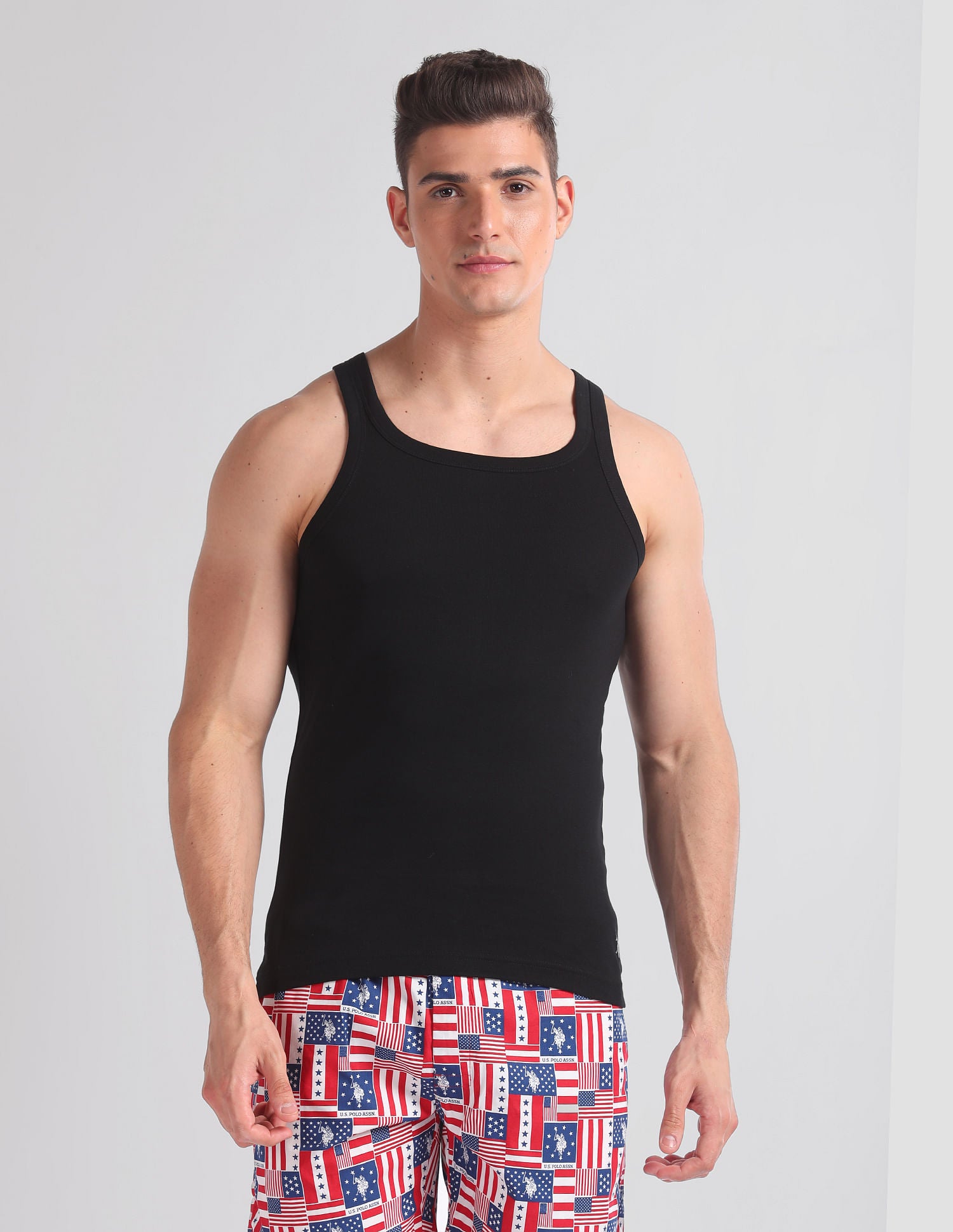 Pure Cotton EV006 Vest - Pack Of 1 Black - U.S. POLO ASSN. | Large