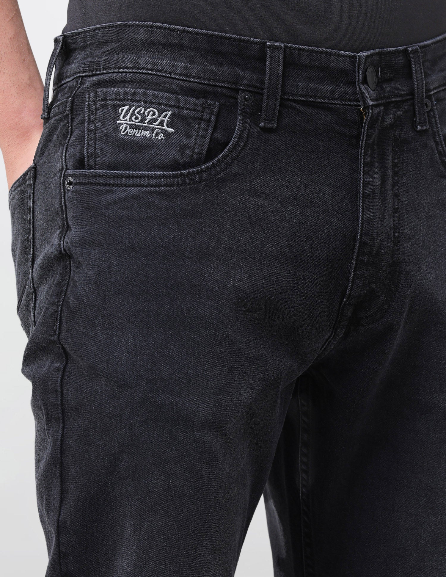 Connor Bootcut Fit Black Jeans Black - U.S. Polo Assn. India | Large