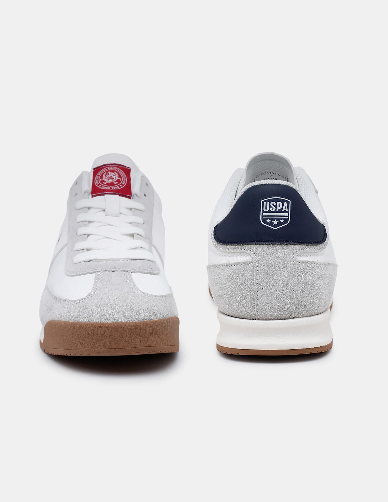 Colour Blocked Lace Ups Gallop Sneakers Off White - U.S. Polo Assn. India | Large